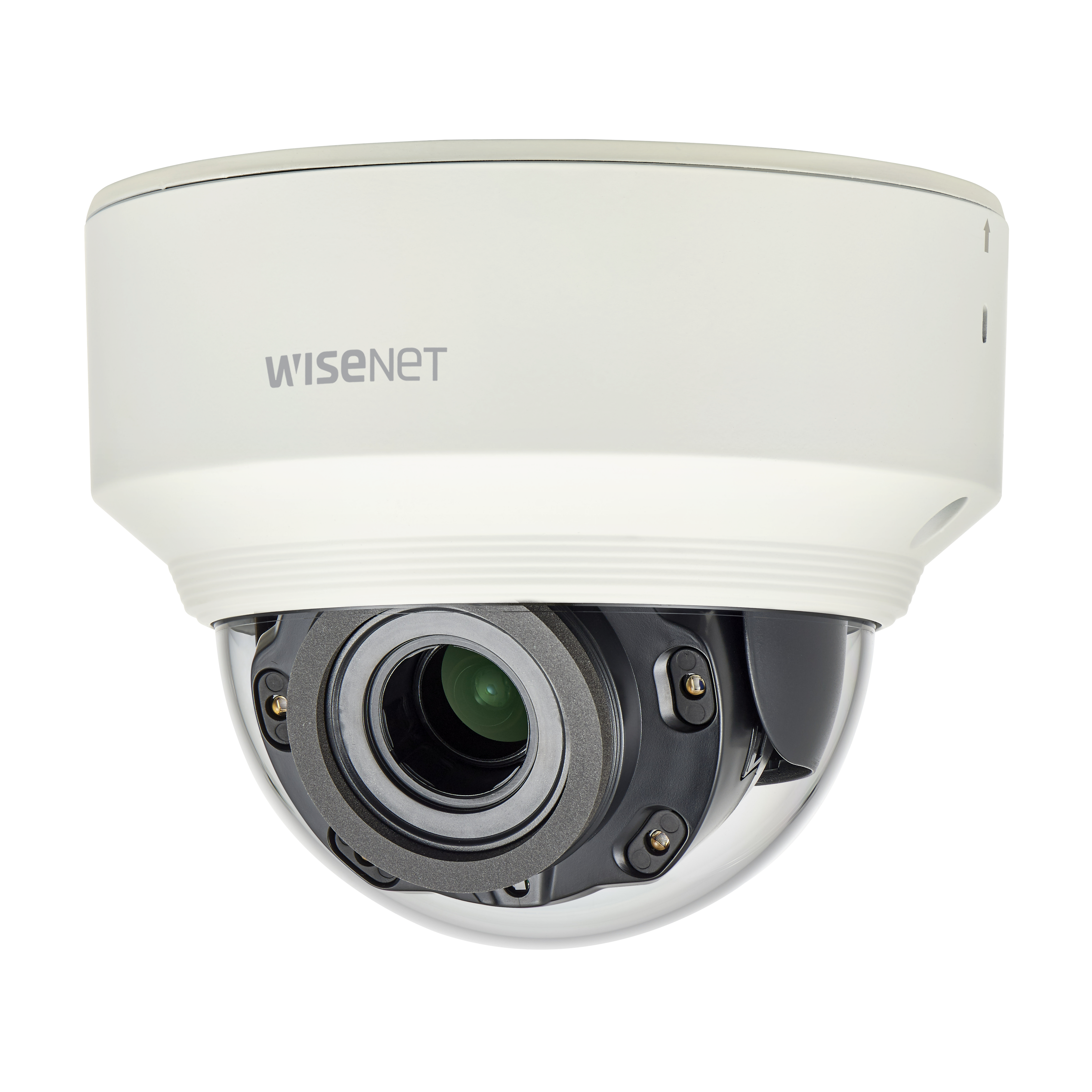 Wisenet XND-L6080RV 2 Megapixel Indoor Full HD Network Camera - Color, Monochrome - Dome - Ivory - 98.43 ft Infrared Night Vision - H.265, H.264, MJPEG, H.264/MPEG-4 AVC - 1920 x 1080 - 3.20 mm- 10 mm Varifocal Lens - 3.1x Optical - 60 fps - CMOS - Wall Mount, Ceiling Mount, Box Mount, Pipe Mount - IK08