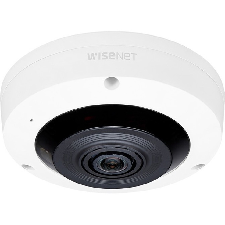 Wisenet XNF-8010RW 6 Megapixel Indoor Network Camera - Color - Fisheye - 49.21 ft Infrared Night Vision - MJPEG, H.264, H.265 - 2048 x 2048 - 1.60 mm Fixed Lens - 30 fps - CMOS - Corner Mount, Ceiling Mount, Pole Mount, Parapet Mount, Pendant Mount, Wall Mount, Gooseneck