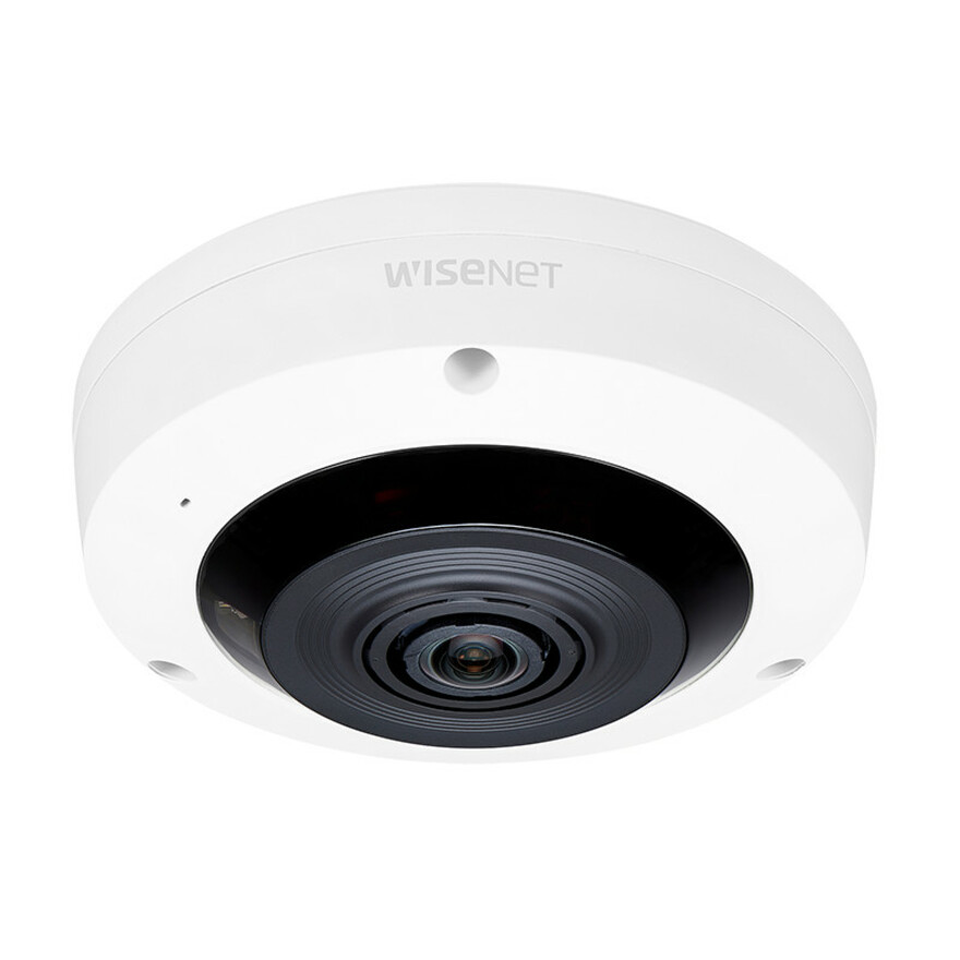 Wisenet XNF-8010RW 6 Megapixel Indoor Network Camera - Color - Fisheye - 49.21 ft Infrared Night Vision - MJPEG, H.264, H.265 - 2048 x 2048 - 1.60 mm Fixed Lens - 30 fps - CMOS - Corner Mount, Ceiling Mount, Pole Mount, Parapet Mount, Pendant Mount, Wall Mount, Gooseneck
