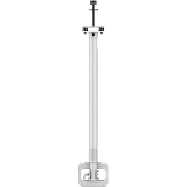 Hanwha Techwin Ceiling Mount for Monitor - White - Height Adjustable - 21.50" to 27" Screen Support - 35 lb Load Capacity - 75 x 75, 100 x 100 - VESA Mount Compatible - Steel, Aluminum