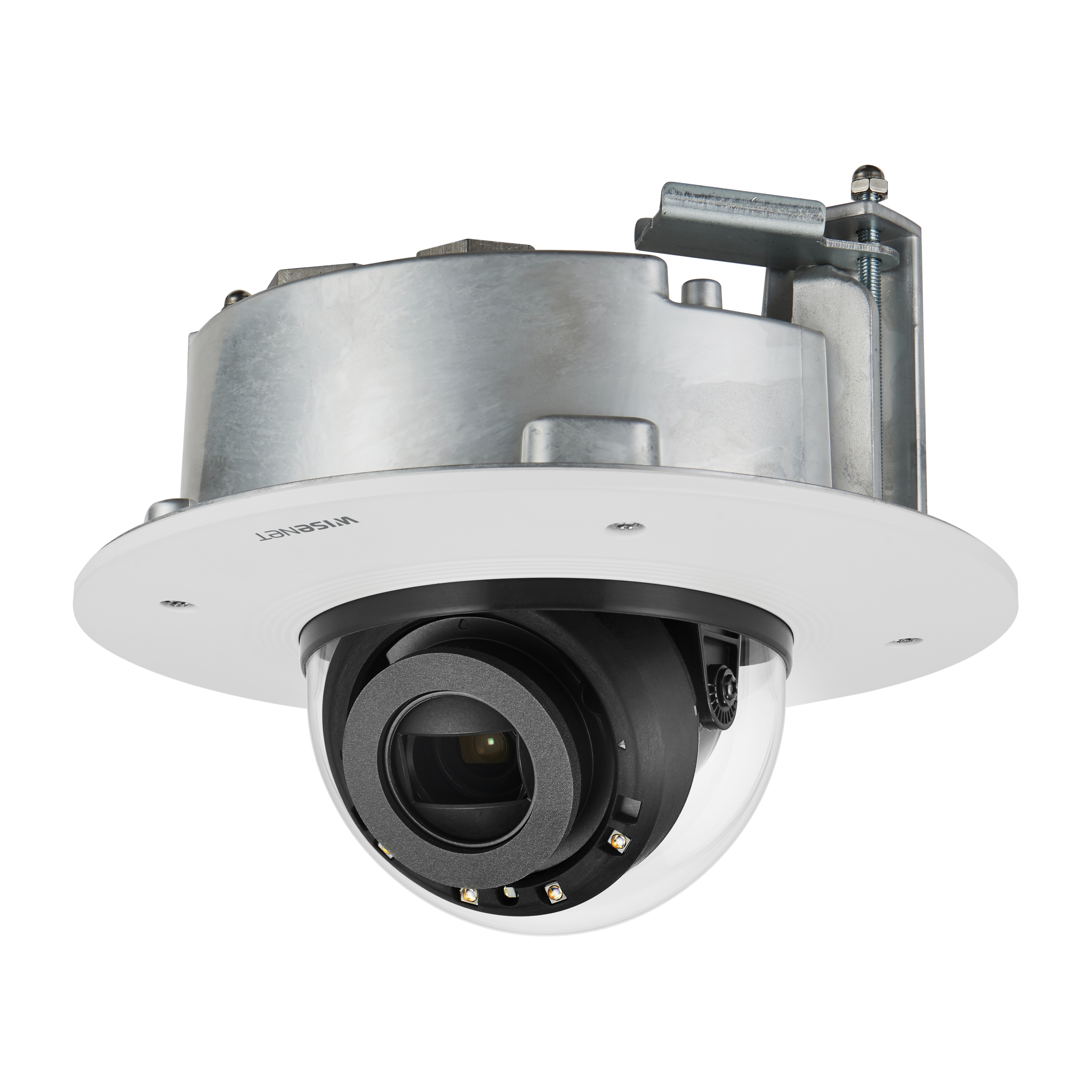 Wisenet XND-6081RF 2 Megapixel Full HD Network Camera - Monochrome, Color - Dome - White - 164.04 ft Infrared Night Vision - MJPEG, H.264, H.265 - 1920 x 1080 - 2.80 mm- 12 mm Varifocal Lens - 4.3x Optical - 60 fps - CMOS - Flush Mount - IK10 - IP52