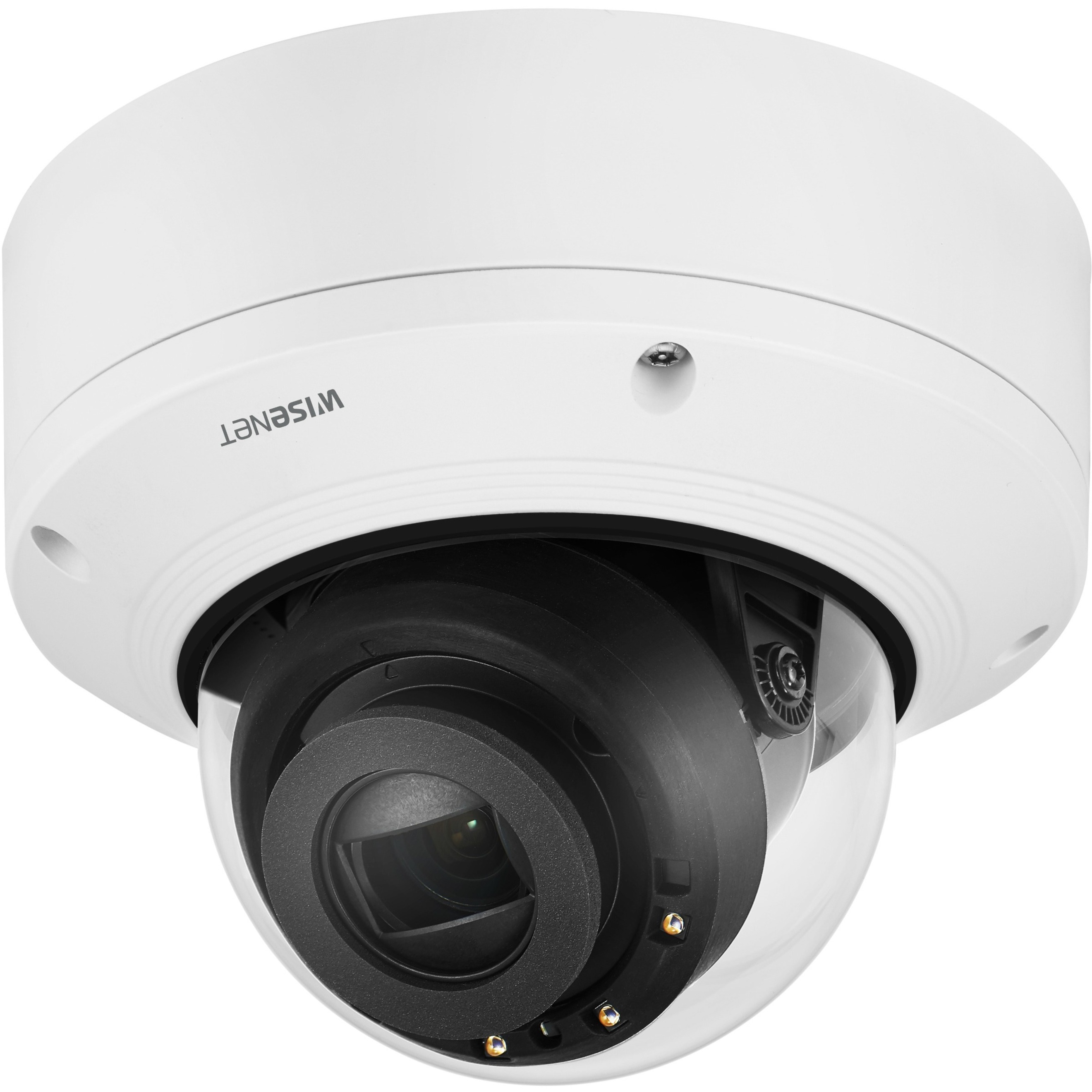 Wisenet XND-6081RV 2 Megapixel Indoor Full HD Network Camera - Color, Monochrome - Dome - White - 164.04 ft Infrared Night Vision - MJPEG, H.264, H.265 - 1920 x 1080 - 2.80 mm- 12 mm Varifocal Lens - 4.3x Optical - 60 fps - CMOS - Hanging Mount - IK10 - IP52 - Shock Resistant