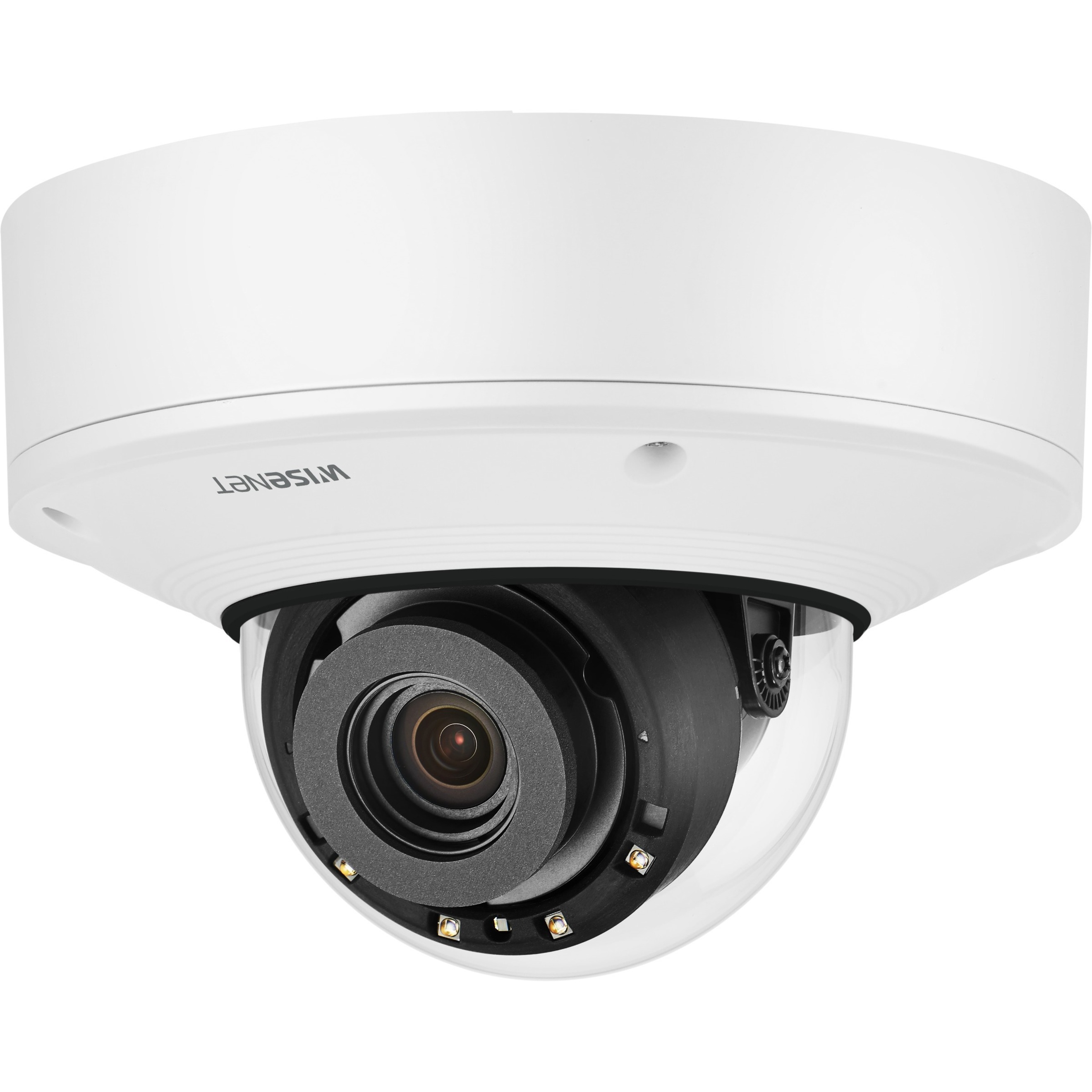 Wisenet XNV-8081R 5 Megapixel Outdoor Network Camera - Color - Dome - White - 164.04 ft Infrared Night Vision - MJPEG, H.264, H.265 - 2560 x 1920 - 3.90 mm- 9.40 mm Varifocal Lens - 2.6x Optical - 30 fps - CMOS - Hanging Mount, Pendant Mount, Wall Mount, Pole Mount, Box Mount, Parapet Mount, Gooseneck - IK10+ - IP66, IP67, IP6K9K - Vandal Resistant