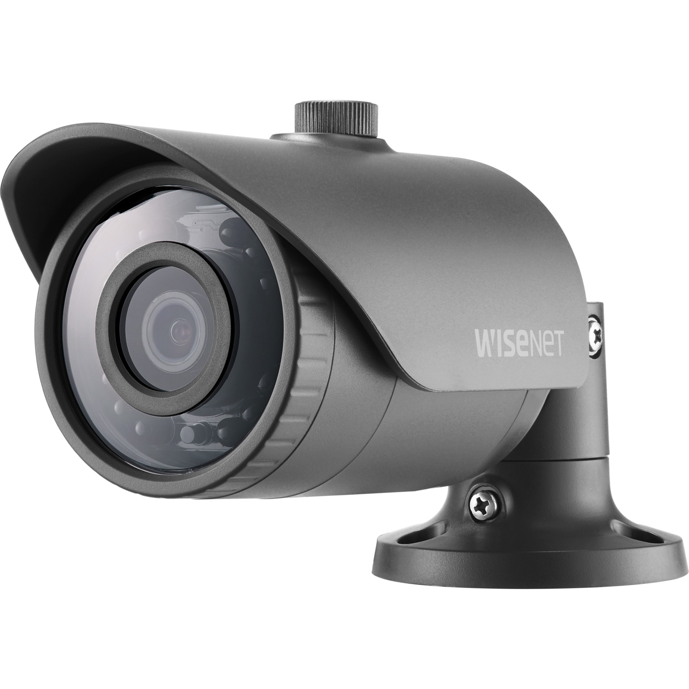 Wisenet HCO-6020R 2 Megapixel Outdoor HD Surveillance Camera - Bullet - Dark Gray - 98.43 ft - 1920 x 1080 Fixed Lens - CMOS - Pole Mount, Backbox Mount - Weather Resistant