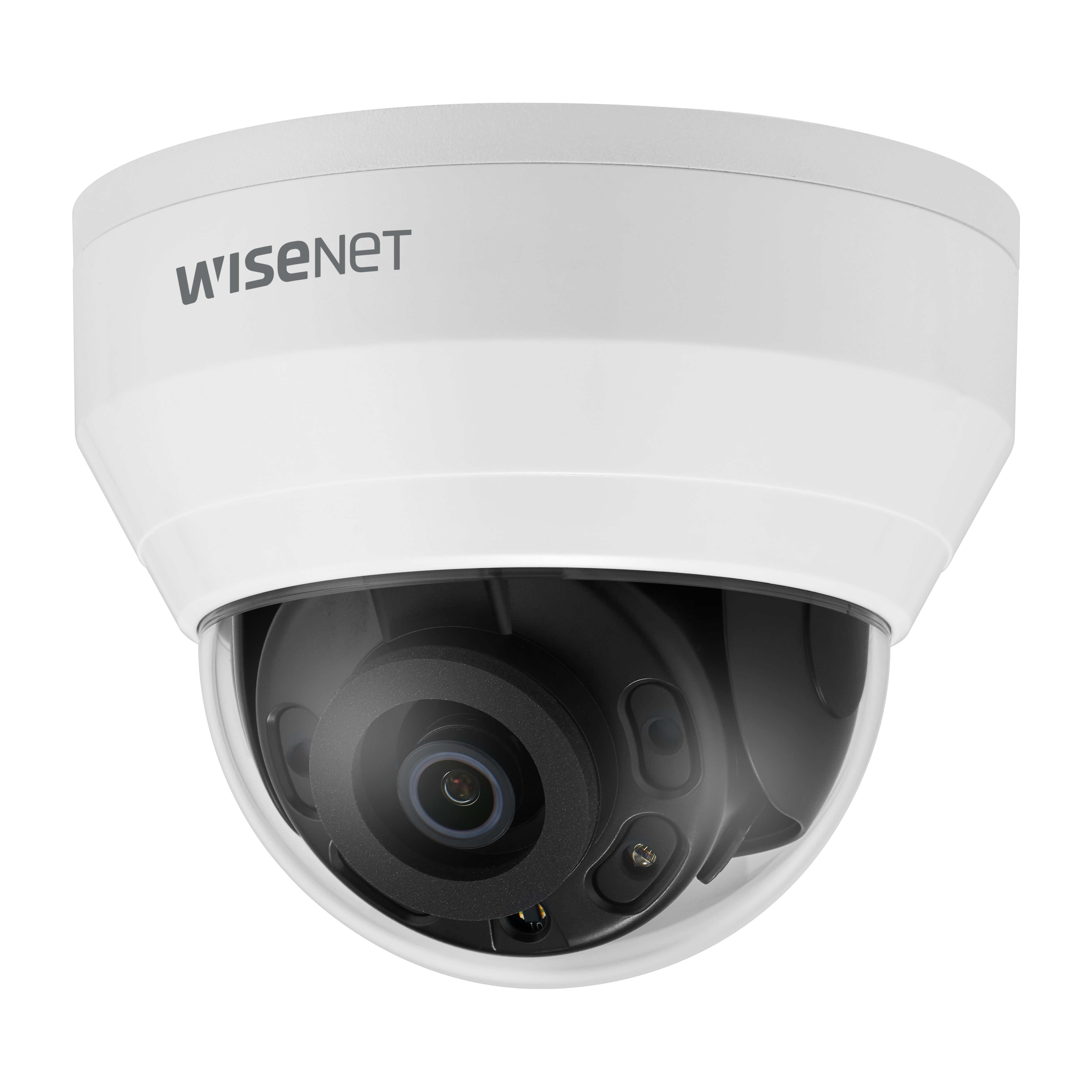 Wisenet QND-8020R 5 Megapixel Network Camera - Color - Dome - White - 65.62 ft Infrared Night Vision - H.265, H.264, MJPEG, H.264M, H.264H - 2592 x 1944 - 4 mm Fixed Lens - 30 fps - CMOS - Hanging Mount, Gang Box Mount, Corner Mount, Wall Mount, Pendant Mount, Parapet Mount, Box Mount
