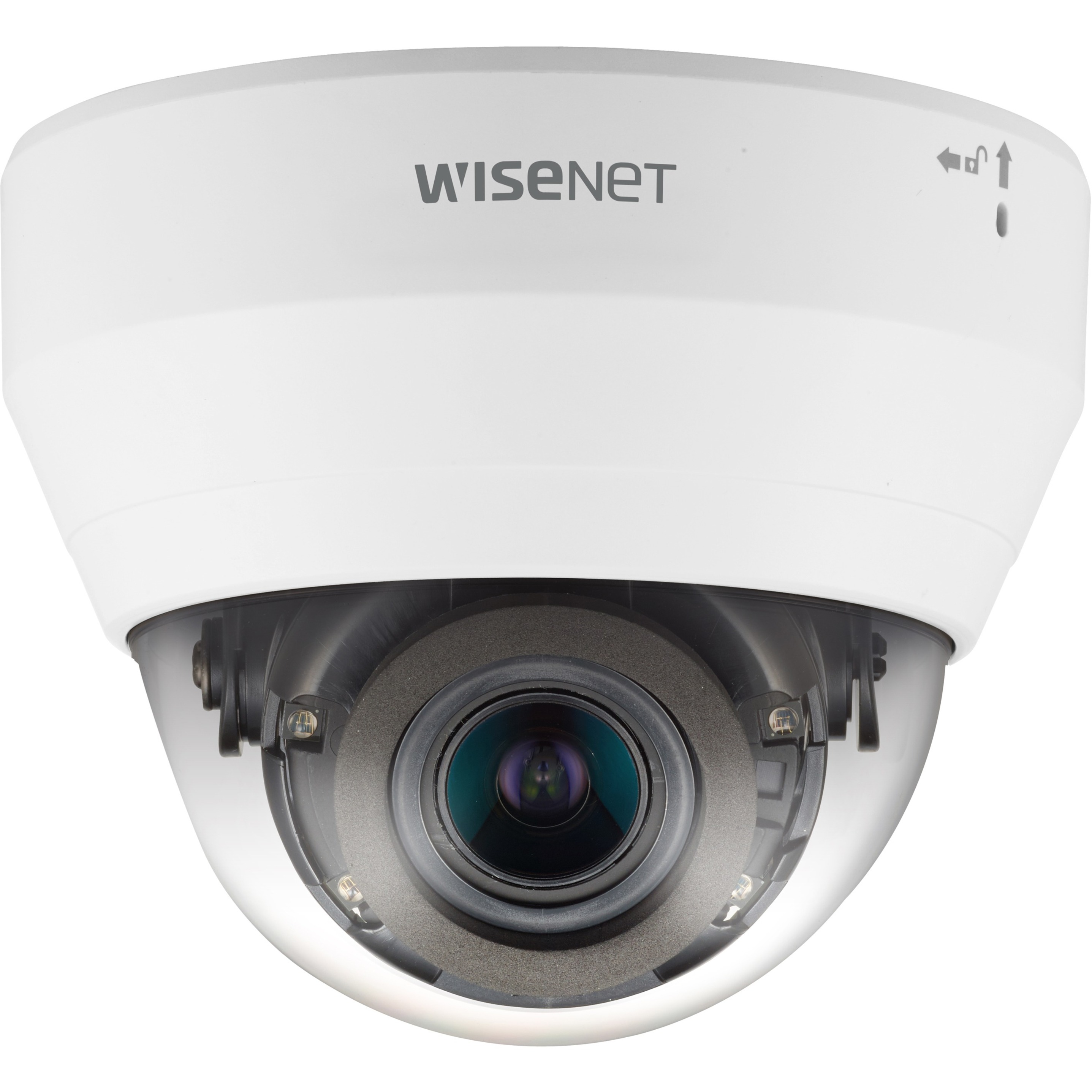 Wisenet QND-6082R 2 Megapixel Full HD Network Camera - Monochrome, Color - Dome - White - 65.62 ft Infrared Night Vision - H.265, MJPEG, H.264 - 1920 x 1080 - 3.20 mm- 10 mm Varifocal Lens - 3.1x Optical - 30 fps - CMOS - Flush Mount, Wall Mount, Ceiling Mount
