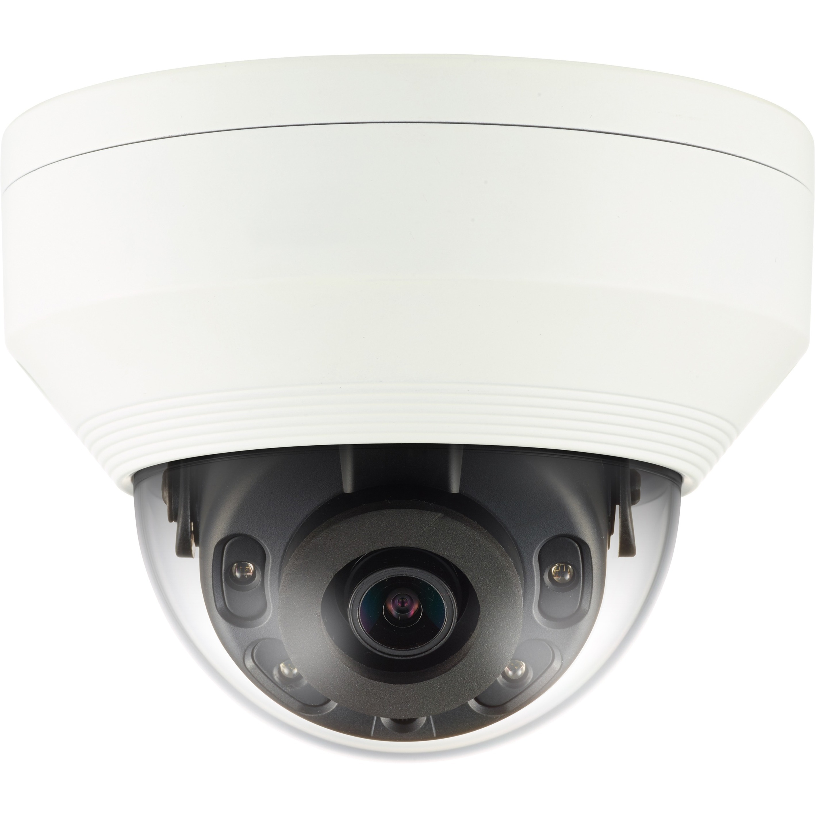 Wisenet QNV-6012R 2 Megapixel Full HD Network Camera - Color - Dome - White - 65.62 ft Infrared Night Vision - H.265, MJPEG, H.264 - 1920 x 1080 - 2.80 mm Fixed Lens - 30 fps - CMOS - Ceiling Mount, Wall Mount - IK10 - IP66