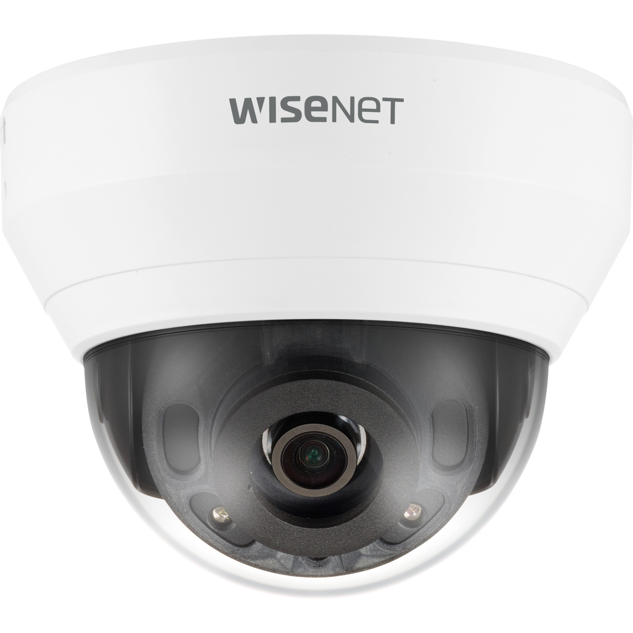 Wisenet QND-6022R 2 Megapixel Indoor Full HD Network Camera - Color, Monochrome - Dome - White - 65.62 ft Infrared Night Vision - H.264, MJPEG, H.265 - 1920 x 1080 - 4 mm Fixed Lens - 30 fps - CMOS - Wall Mount, Ceiling Mount