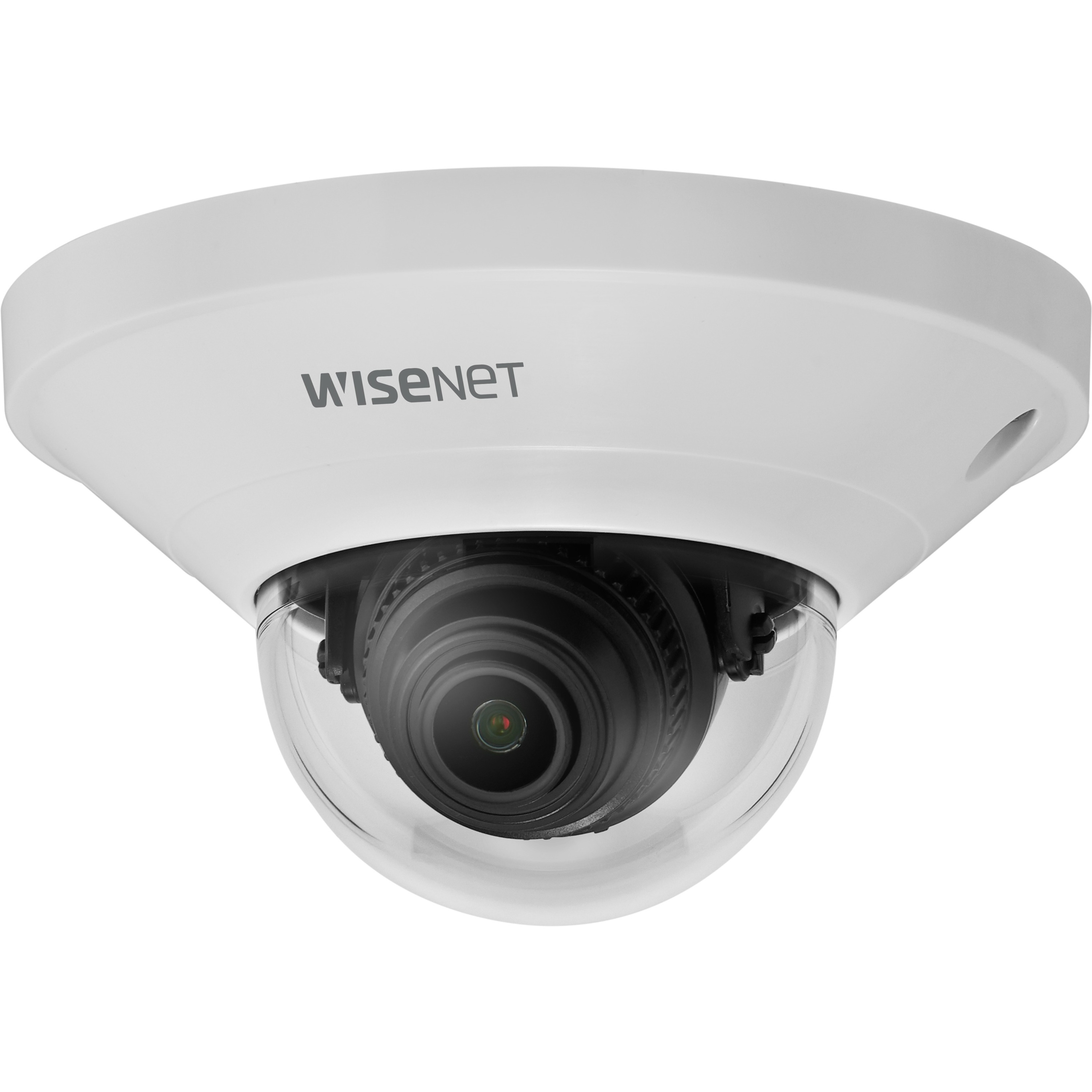 Wisenet QND-8021 5 Megapixel Indoor HD Network Camera - Color - Dome - White - H.264, MJPEG, H.265 - 2592 x 1944 - 4 mm Fixed Lens - 30 fps - CMOS - HDMI - Wall Mount