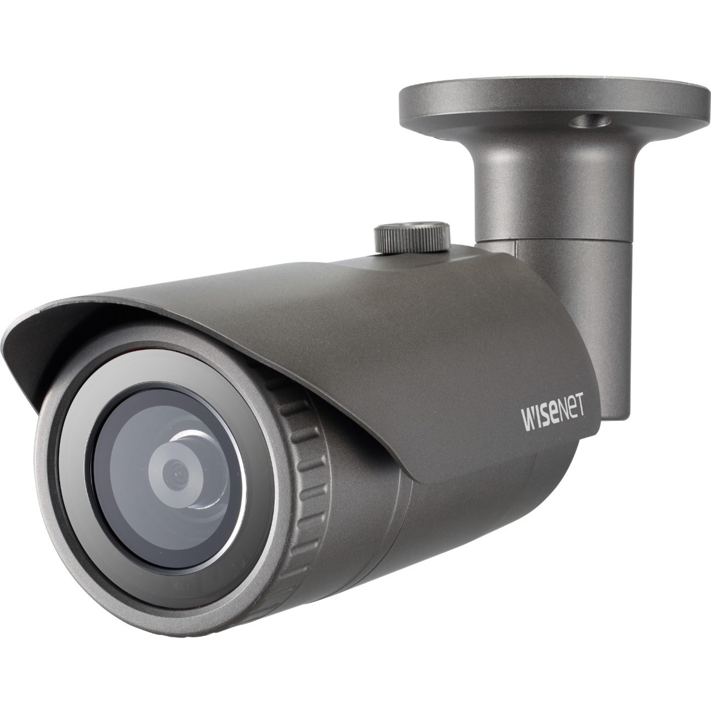 Wisenet QNO-6012R 2 Megapixel Outdoor HD Network Camera - Color - Bullet - Dark Gray - 65.62 ft Night Vision - H.264, MJPEG, H.265 - 1920 x 1080 Fixed Lens - 30 fps - CMOS - Box Mount, Pole Mount