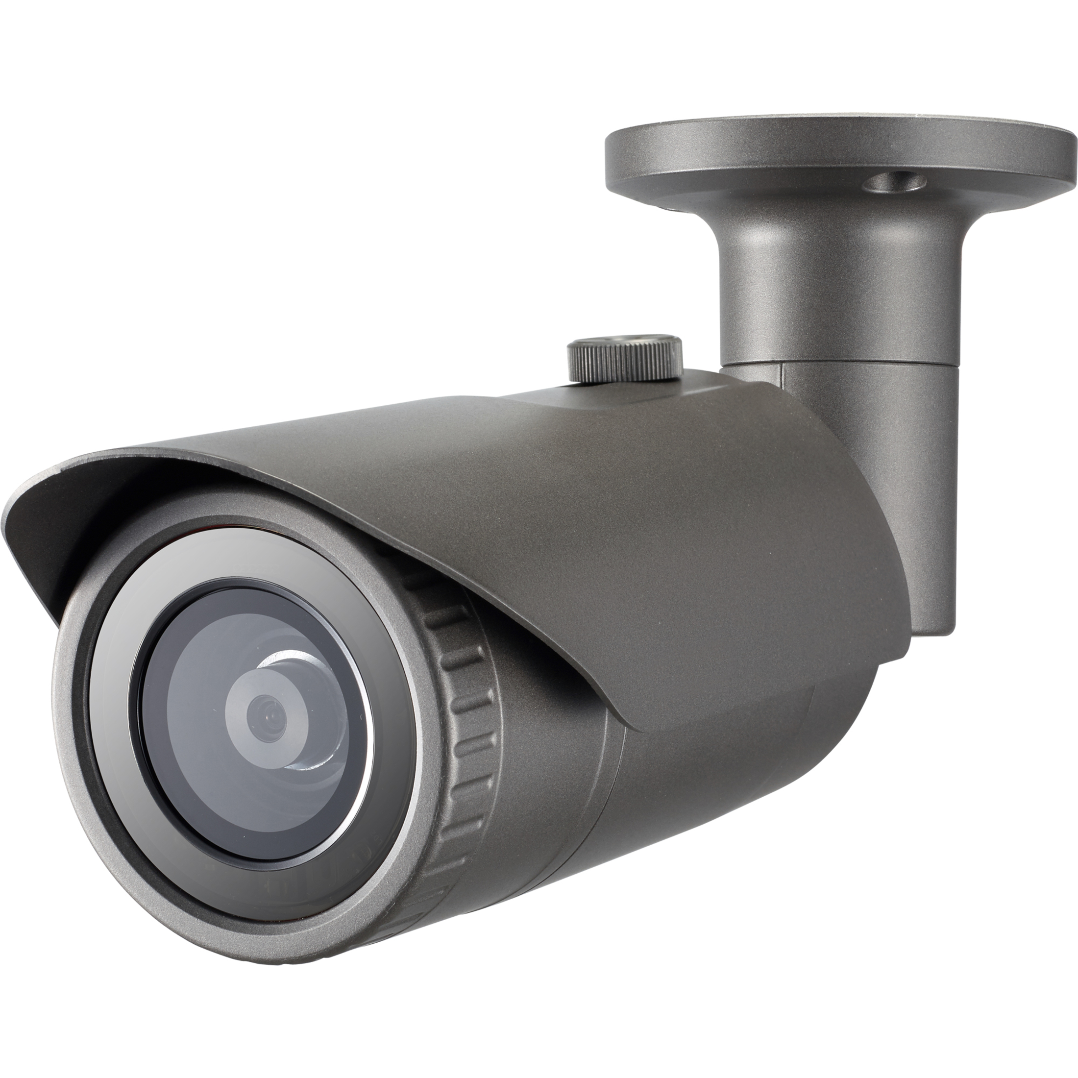 Wisenet QNO-6022R 2 Megapixel Outdoor HD Network Camera - Color - Bullet - Dark Gray - 82.02 ft Night Vision - H.264, MJPEG, H.265, H.264H, H.264M - 1920 x 1080 Fixed Lens - 30 fps - CMOS - Box Mount, Pole Mount