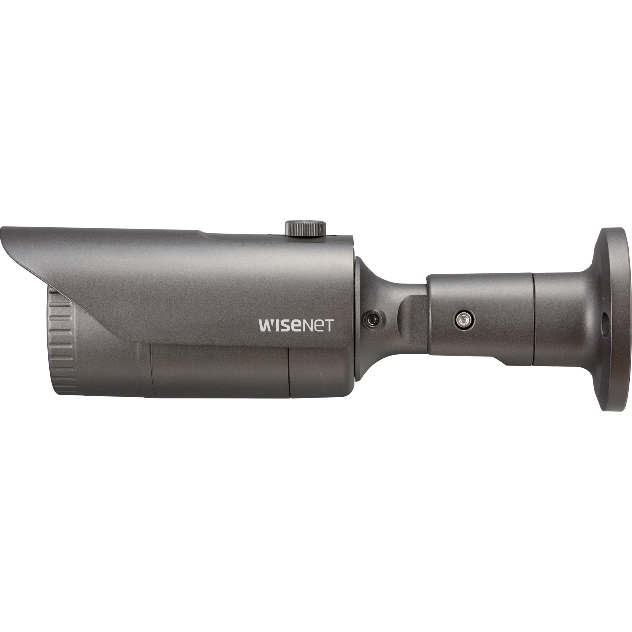Wisenet QNO-6022R 2 Megapixel Outdoor HD Network Camera - Color - Bullet - Dark Gray - 82.02 ft Night Vision - H.264, MJPEG, H.265, H.264H, H.264M - 1920 x 1080 Fixed Lens - 30 fps - CMOS - Box Mount, Pole Mount