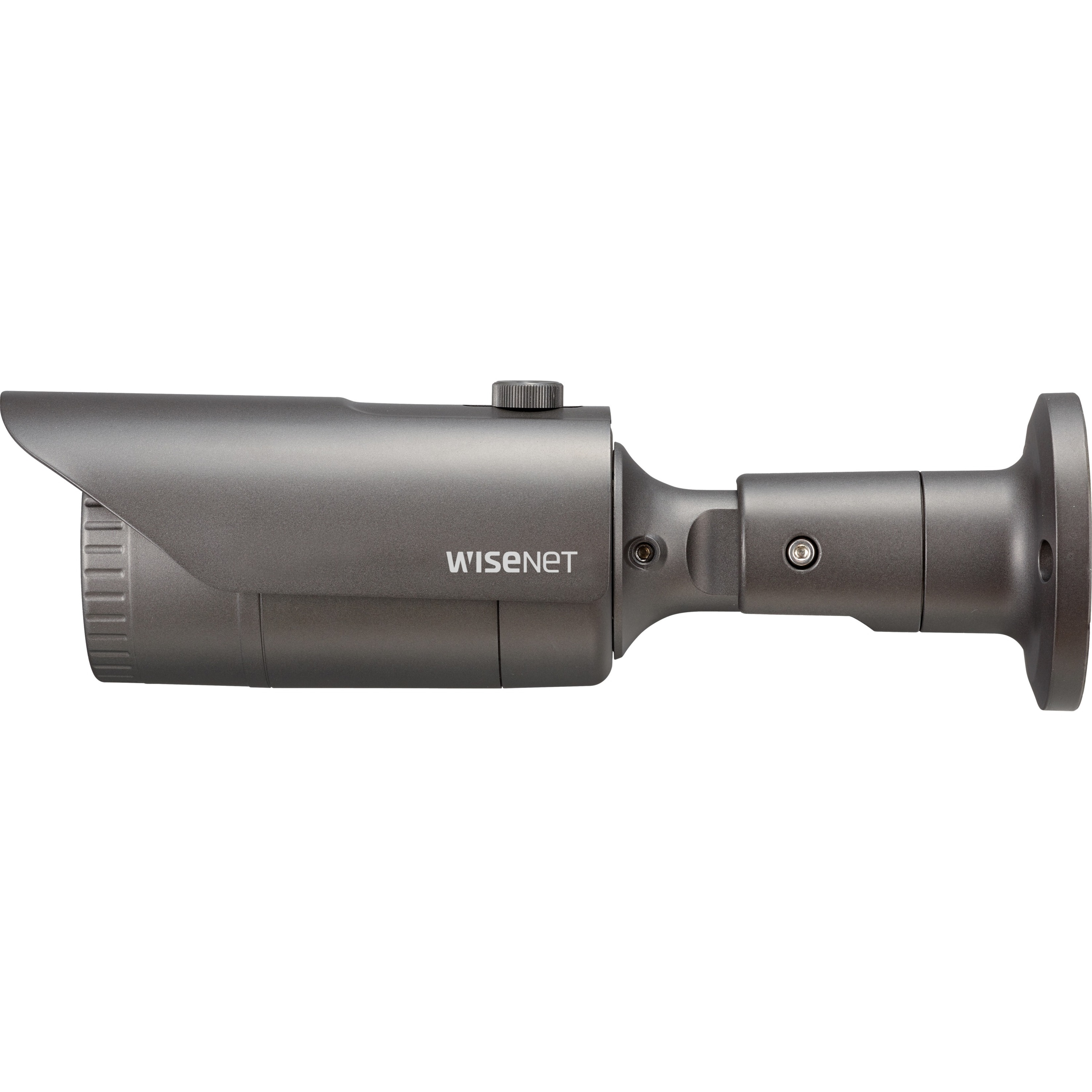 Wisenet QNO-6082R 2 Megapixel Outdoor Full HD Network Camera - Color, Monochrome - Bullet - Dark Gray - 98.43 ft Infrared Night Vision - H.264, MJPEG, H.265 - 1920 x 1080 - 3.20 mm- 10 mm Varifocal Lens - 3.1x Optical - 30 fps - CMOS - Pole Mount, Box Mount - IK10 - IP66
