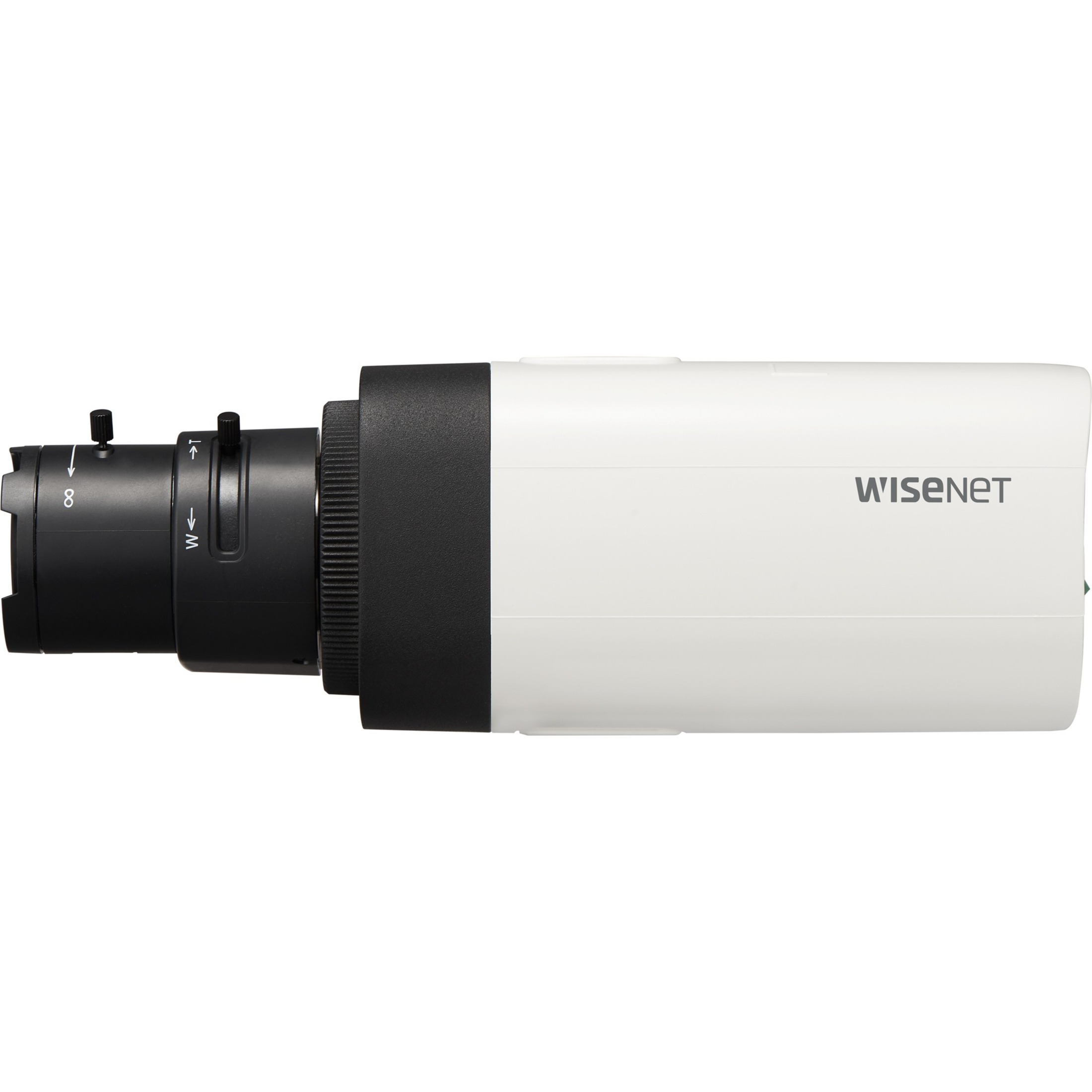 Wisenet HCB-7000A 4 Megapixel Indoor Surveillance Camera - Color - Box - Black, Ivory - 2560 x 1440 Fixed Lens - 30 fps - CMOS - Bracket Mount