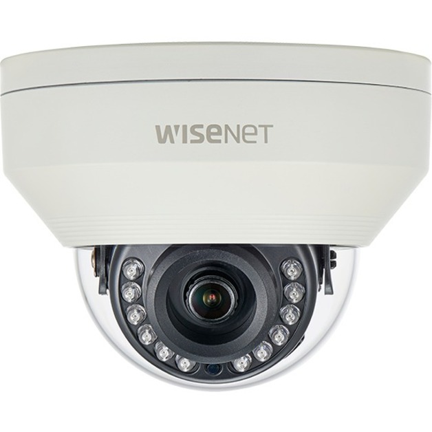 Wisenet HCV-7010R 4 Megapixel Outdoor HD Surveillance Camera - Color, Monochrome - Dome - Ivory - 65.62 ft - 2560 x 1440 - 2.80 mm Fixed Lens - CMOS - Board-in Type, Hanging Mount, Wall Mount, Gooseneck, Pendant Mount, Parapet Mount, Corner Mount, Box Mount - Weather Resistant, Vandal Resistant