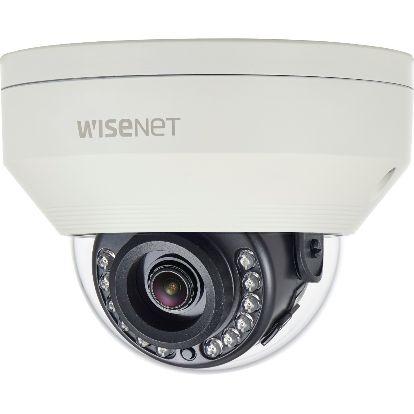 Wisenet HCV-7010R 4 Megapixel Outdoor HD Surveillance Camera - Color, Monochrome - Dome - Ivory - 65.62 ft - 2560 x 1440 - 2.80 mm Fixed Lens - CMOS - Board-in Type, Hanging Mount, Wall Mount, Gooseneck, Pendant Mount, Parapet Mount, Corner Mount, Box Mount - Weather Resistant, Vandal Resistant