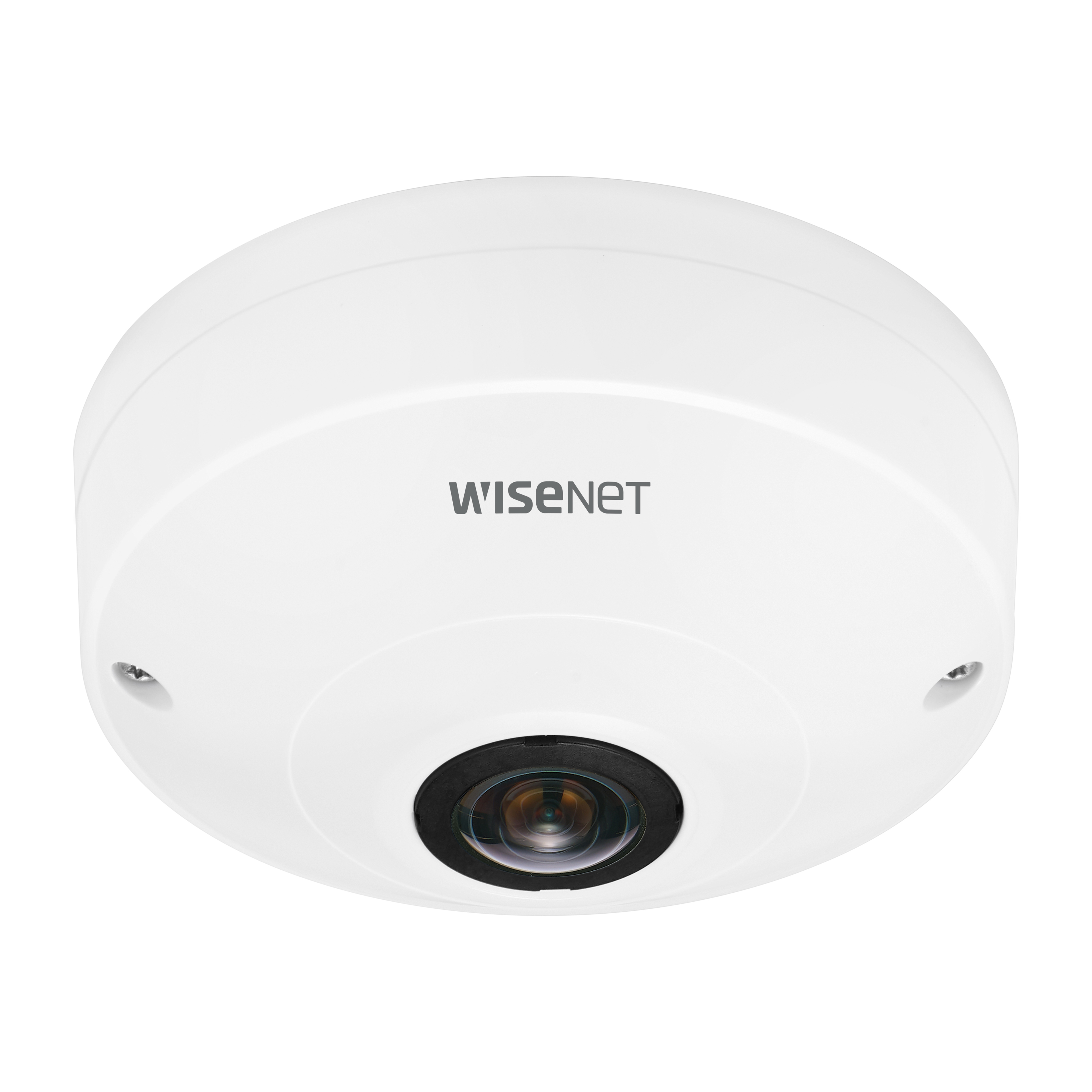 Wisenet QNF-8010 6 Megapixel Indoor Network Camera - Color - Fisheye - White - H.265, H.264, MJPEG, H.264M, H.264B, H.264H - 2048 x 2048 - 1.14 mm Fixed Lens - 30 fps - CMOS - Pole Mount, Pipe Mount, Box Mount, Pendant Mount, In-ceiling, Flush Mount, Corner Mount, Gooseneck, Wall Mount, Parapet Mount - IP42