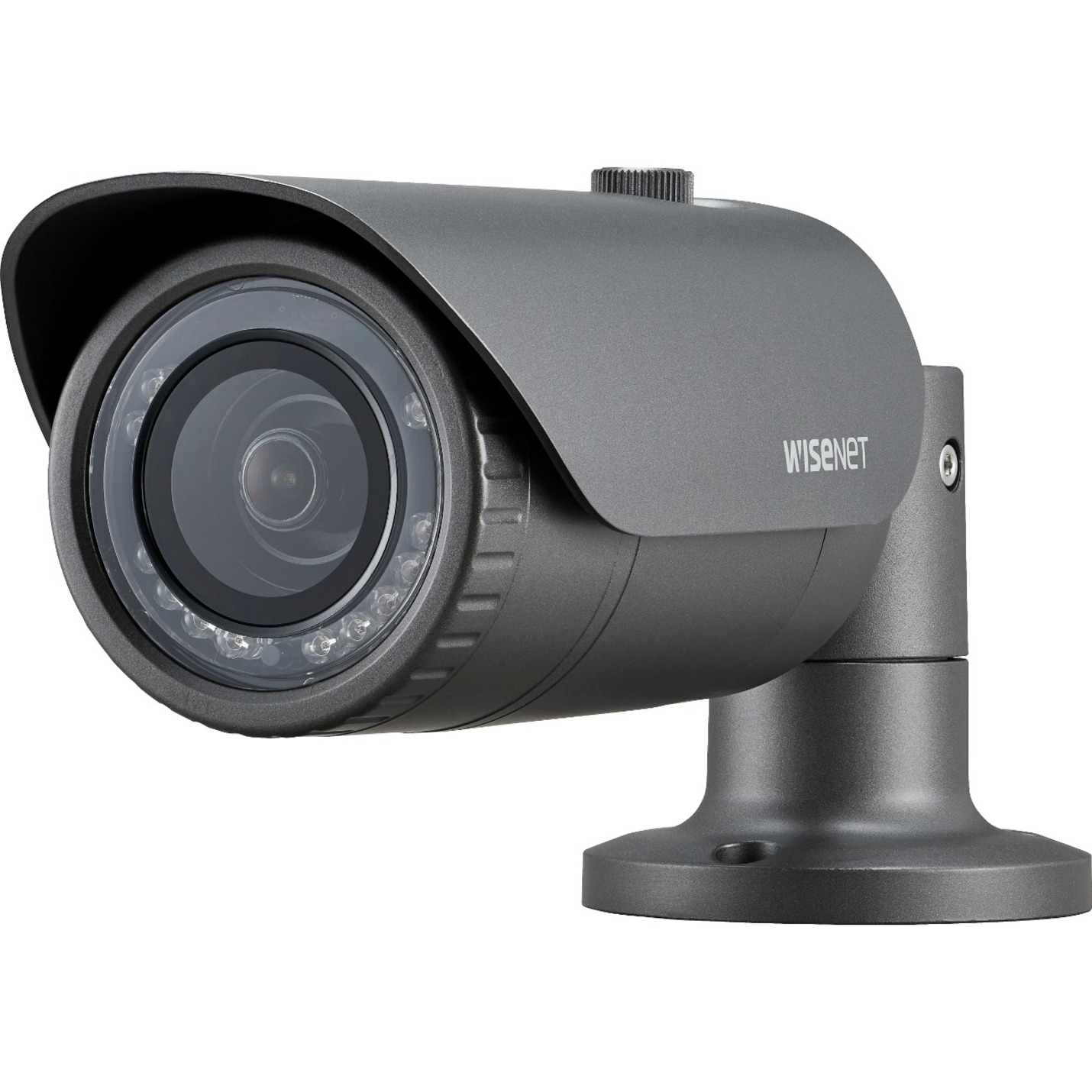 Wisenet HCO-7010R 4 Megapixel HD Surveillance Camera - Color, Monochrome - Bullet - Dark Gray - 65.62 ft - 2560 x 1440 - 2.80 mm Fixed Lens - CMOS - Board-in Type, Pole Mount, Backbox Mount - Weather Resistant, Vandal Resistant