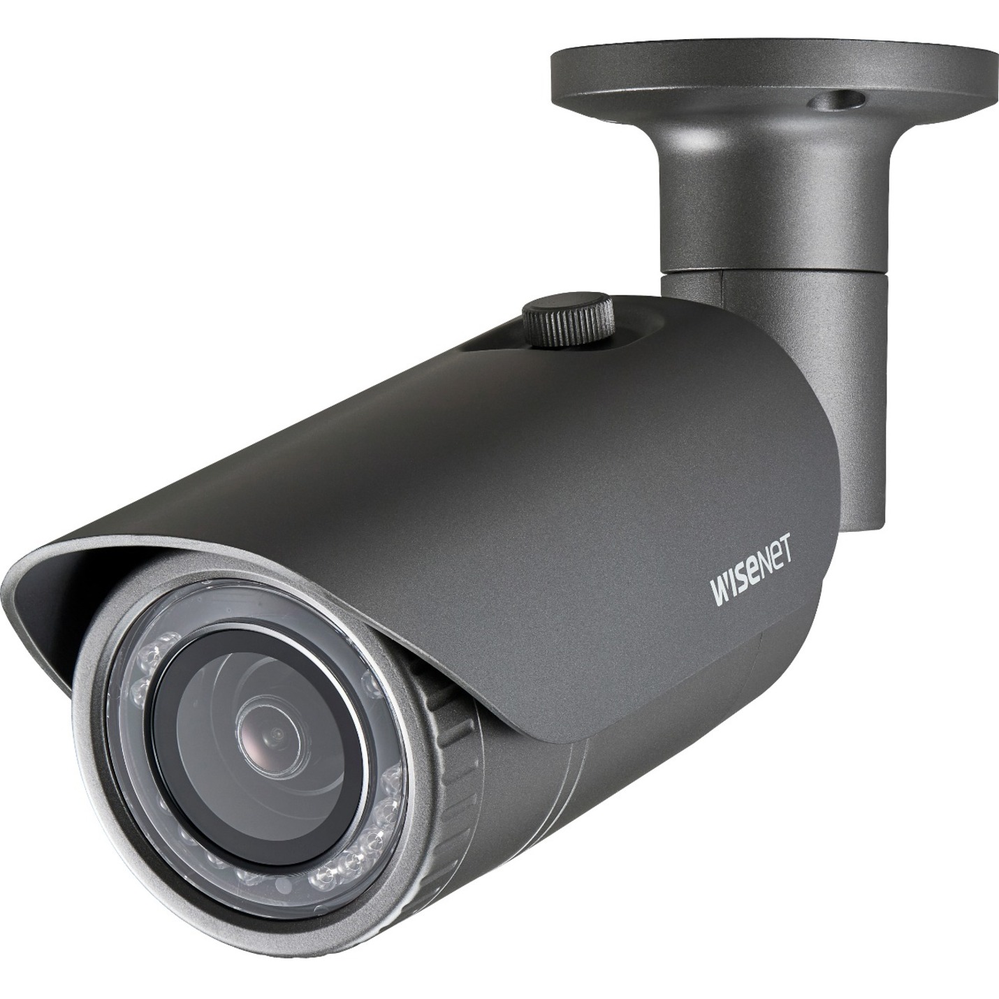 Wisenet HCO-7010R 4 Megapixel HD Surveillance Camera - Color, Monochrome - Bullet - Dark Gray - 65.62 ft - 2560 x 1440 - 2.80 mm Fixed Lens - CMOS - Board-in Type, Pole Mount, Backbox Mount - Weather Resistant, Vandal Resistant