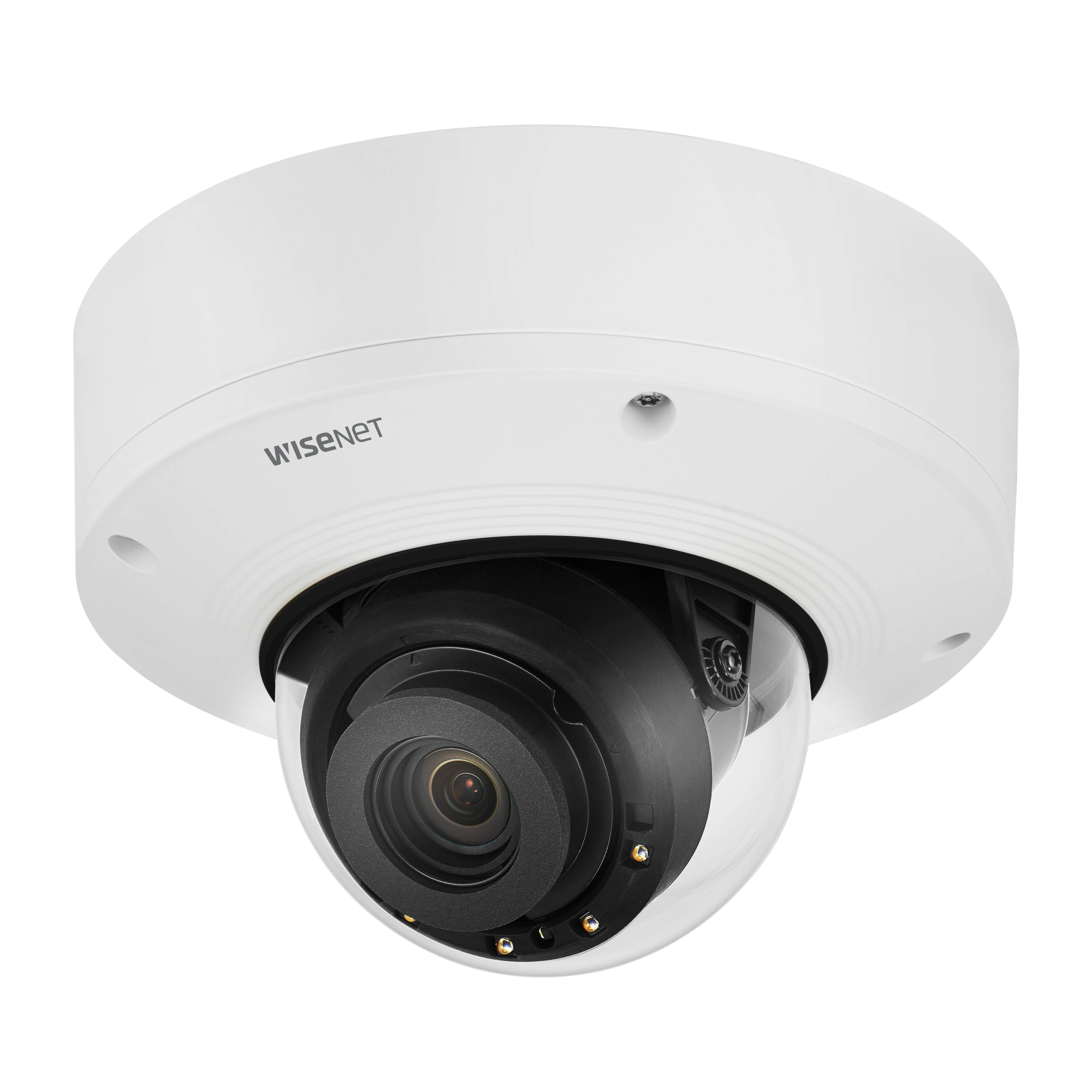 Wisenet XNV-8081RE 6 Megapixel Outdoor HD Network Camera - Color, Monochrome - Dome - White - 164.04 ft - H.265, H.264, MJPEG - 2560 x 1920 - 3.90 mm- 9.40 mm Zoom Lens - 2.4x Optical - 30 fps - CMOS - Wall Mount, Pendant Mount, Parapet Mount, Pole Mount, Corner Mount - IK10+ - IP66, IP67