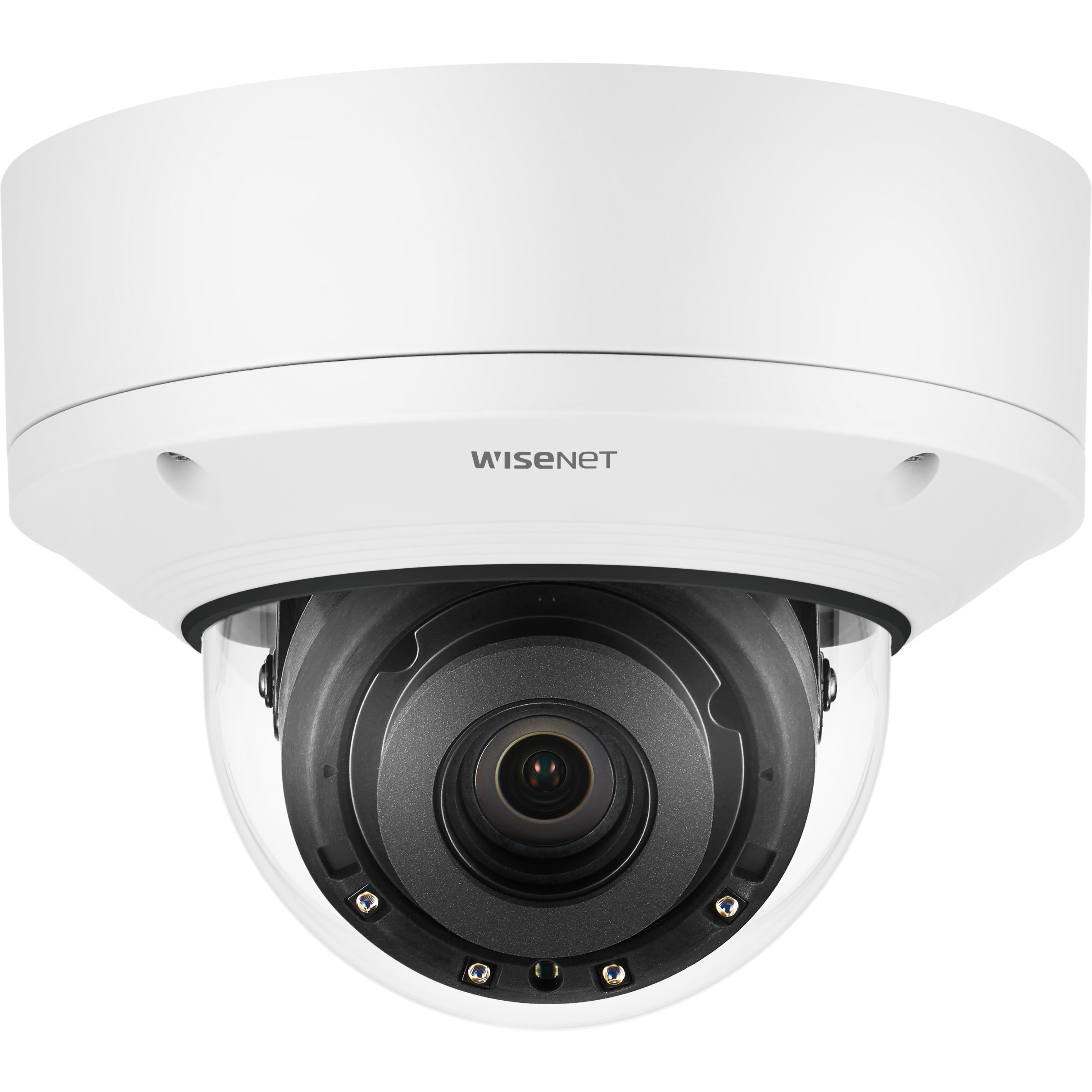 Wisenet X-Series XND-8081REV 5 Megapixel Indoor/Outdoor HD Network Camera - Color, Monochrome - Dome - Signal White - 164.04 ft - H.265, H.264, MJPEG - 2560 x 1920 - 3.90 mm- 9.40 mm Zoom Lens - 2.4x Optical - CMOS - Wall Mount, Pendant Mount, Corner Mount, Parapet Mount, Pole Mount - IK10 - IP52