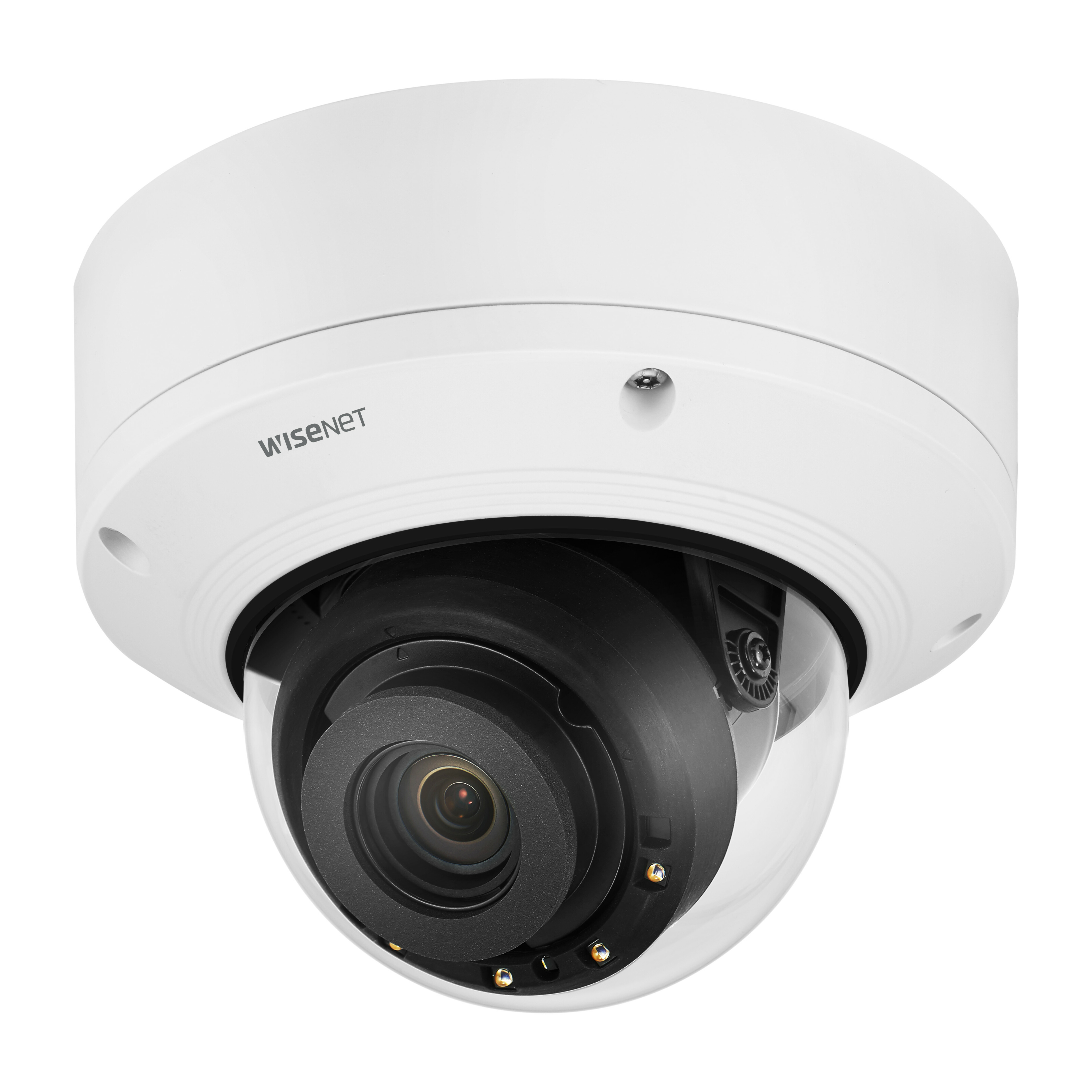 Wisenet X-Series XND-8081REV 5 Megapixel Indoor/Outdoor HD Network Camera - Color, Monochrome - Dome - Signal White - 164.04 ft - H.265, H.264, MJPEG - 2560 x 1920 - 3.90 mm- 9.40 mm Zoom Lens - 2.4x Optical - CMOS - Wall Mount, Pendant Mount, Corner Mount, Parapet Mount, Pole Mount - IK10 - IP52