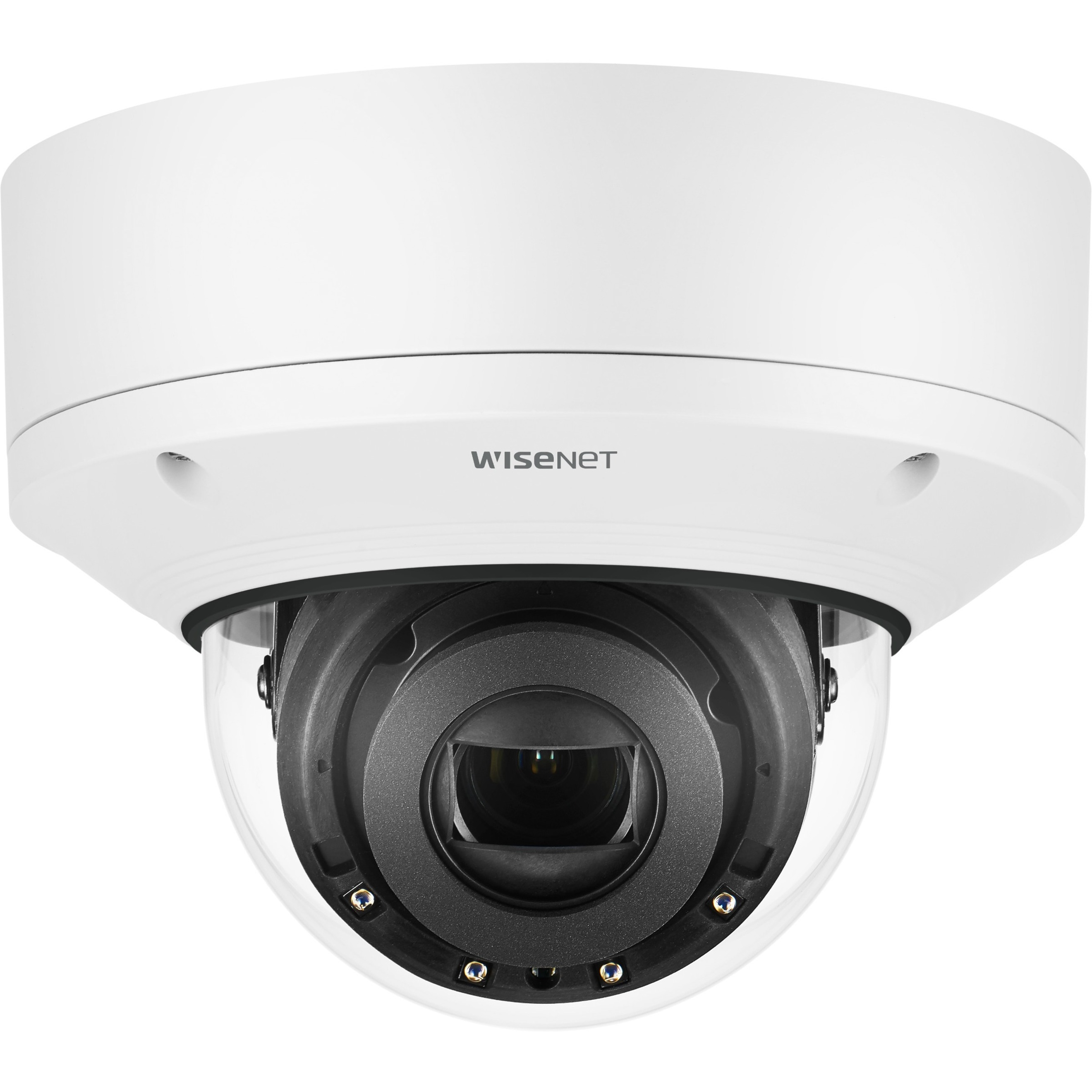 Wisenet XND-6081REV 2 Megapixel Indoor HD Network Camera - Color, Monochrome - Dome - Signal White - 164.04 ft - H.265, H.264, MJPEG - 1920 x 1080 - 2.80 mm- 12 mm Zoom Lens - 4.3x Optical - 60 fps - CMOS - Wall Mount, Pendant Mount, Corner Mount, Parapet Mount, Pole Mount - IK10 - IP52