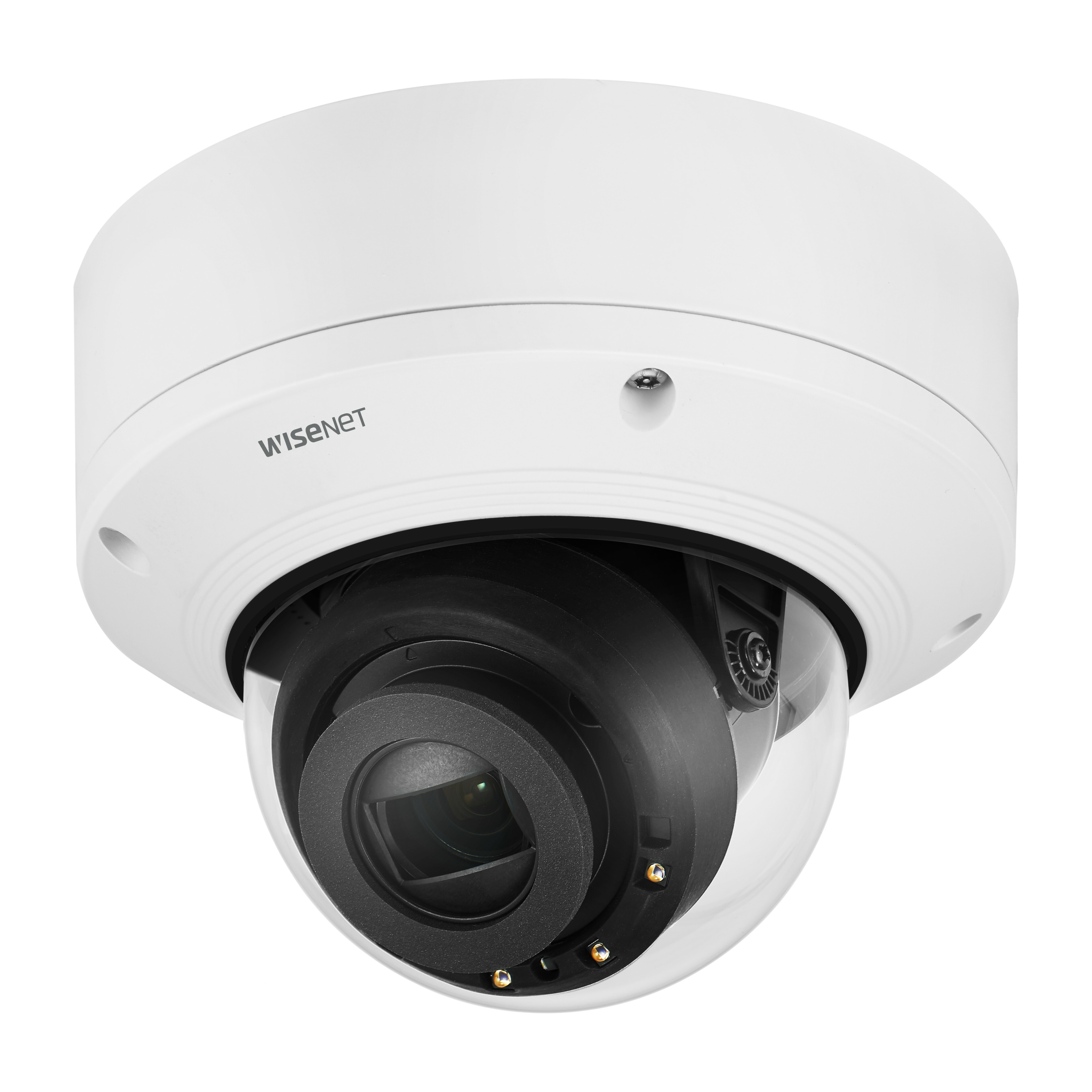 Wisenet XND-6081REV 2 Megapixel Indoor HD Network Camera - Color, Monochrome - Dome - Signal White - 164.04 ft - H.265, H.264, MJPEG - 1920 x 1080 - 2.80 mm- 12 mm Zoom Lens - 4.3x Optical - 60 fps - CMOS - Wall Mount, Pendant Mount, Corner Mount, Parapet Mount, Pole Mount - IK10 - IP52