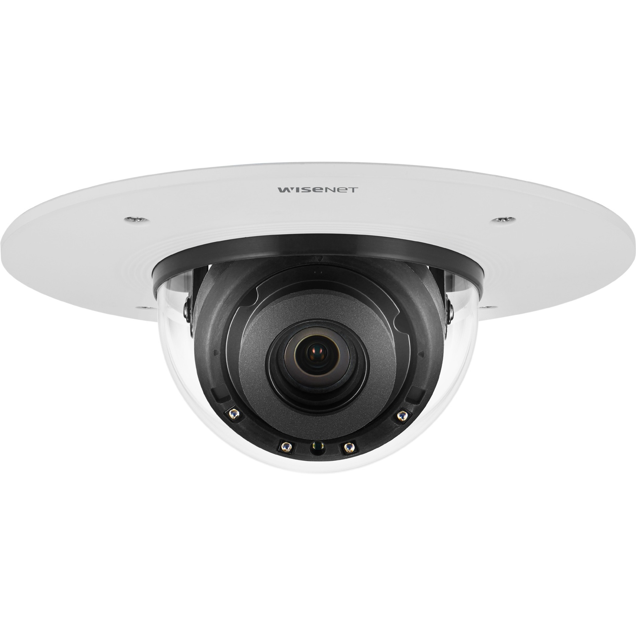 Hanwha Techwin PND-A9081RF 8 Megapixel Indoor 4K Network Camera - Color - Dome - White - 98.43 ft Infrared Night Vision - H.264, MJPEG, H.265, H.264 (MP), H.264 HP - 3840 x 2160 - 4.50 mm- 10 mm Varifocal Lens - 2.2x Optical - 30 fps - CMOS - Flush Mount, In-ceiling - IK10 - IP52