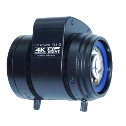 Wisenet SLA-T-M1250DN - 12 mm to 50 mm - f/1.8 - f/2.4 - Varifocal Lens for CS Mount - Designed for Surveillance Camera - 4.2x Optical Zoom