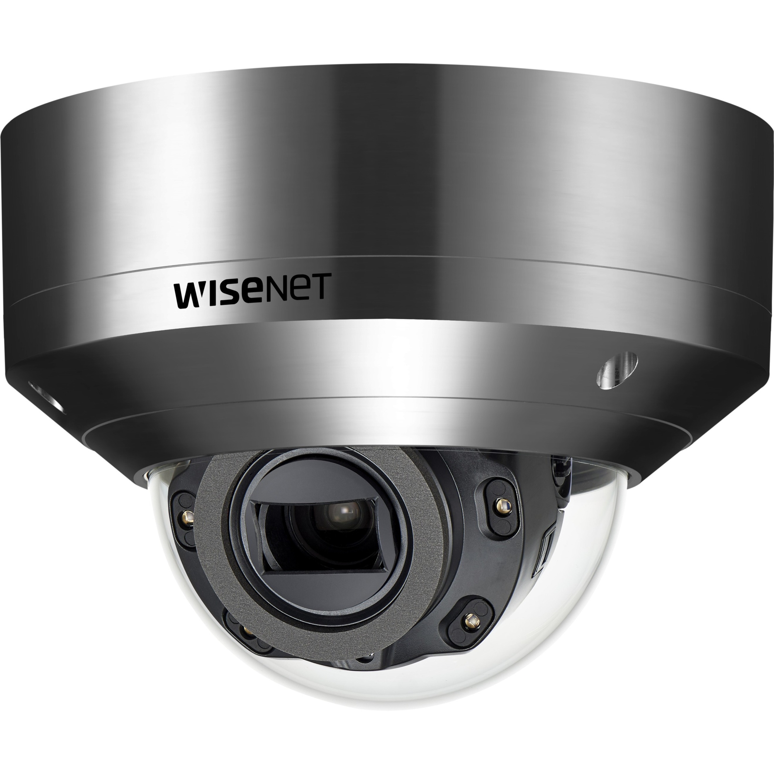 Wisenet XNV-6080RSA 2 Megapixel HD Network Camera - Dome - Silver - 164.04 ft - H.265, H.264, MJPEG - 1920 x 1080 - 2.80 mm Zoom Lens - 4.3x Optical - 60 fps - CMOS - Wall Mount, Pole Mount, Corner Mount