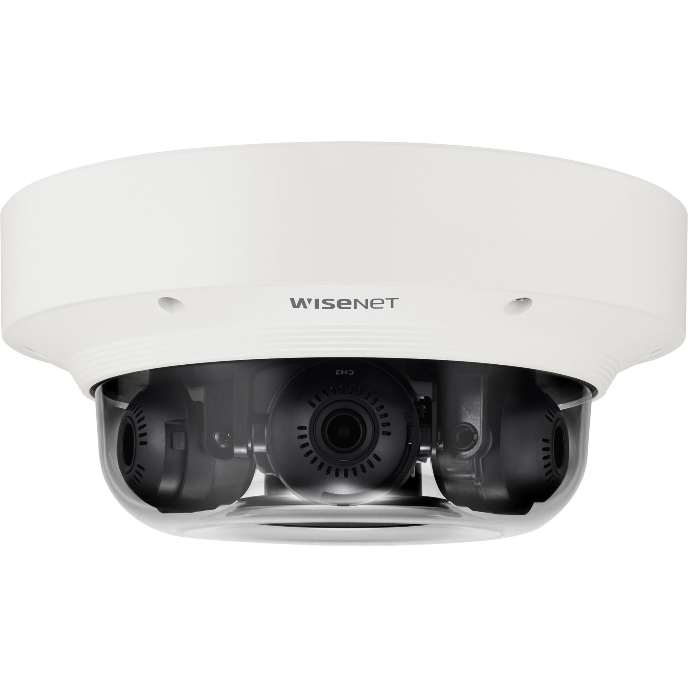 Wisenet PNM-8082VT 2 Megapixel Outdoor Full HD Network Camera - Color - Dome - White - H.265, H.264, MJPEG, H.264B, H.264H, H.264M - 1920 x 1080 - 3 mm- 6 mm Varifocal Lens - 2x Optical - 30 fps - CMOS - Wall Mount, Pendant Mount, Ceiling Mount, Corner Mount, Pole Mount, Parapet Mount, Roof Mount, Box Mount, Backbox Mount, Gang Box Mount - IK10 - IP66