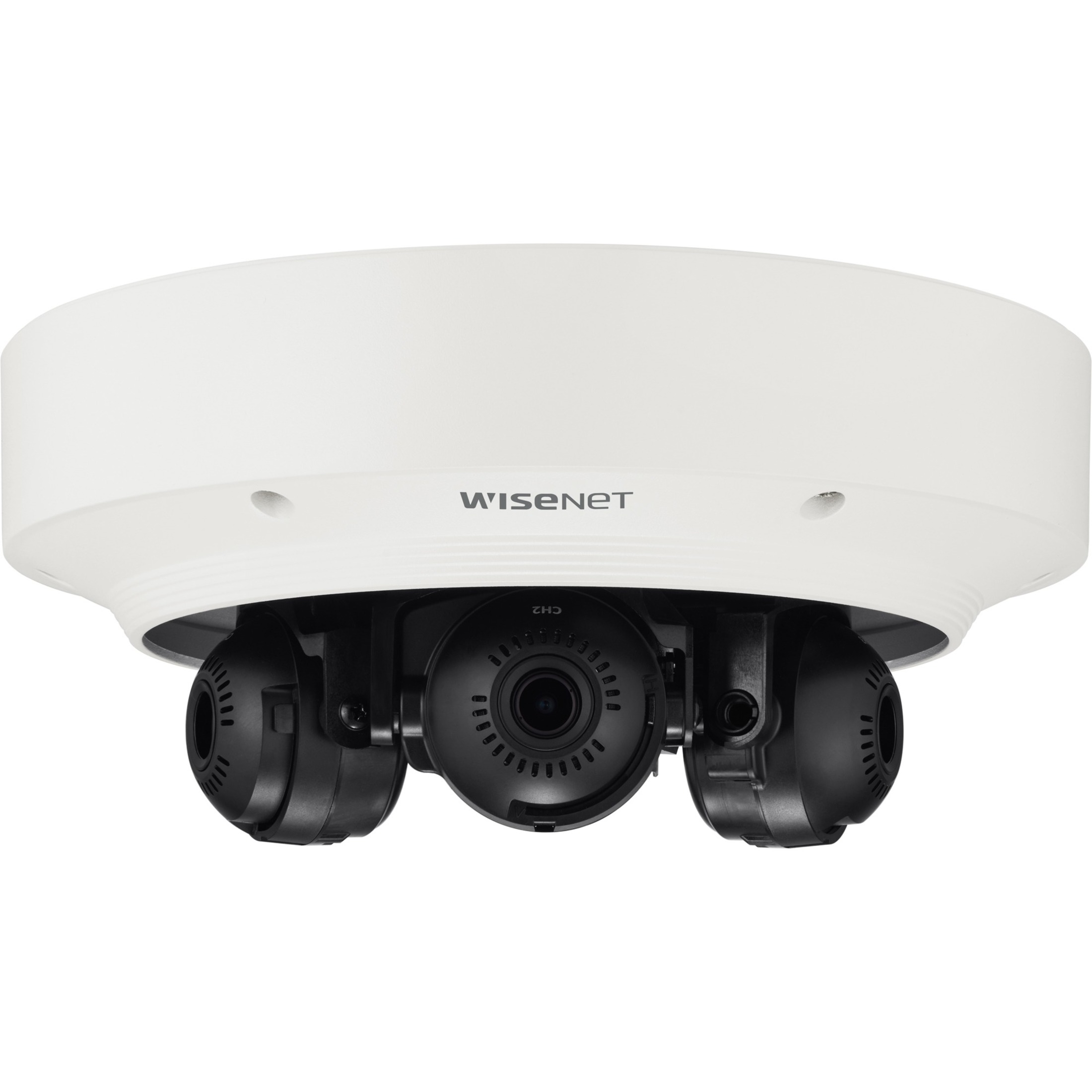 Wisenet PNM-8082VT 2 Megapixel Outdoor Full HD Network Camera - Color - Dome - White - H.265, H.264, MJPEG, H.264B, H.264H, H.264M - 1920 x 1080 - 3 mm- 6 mm Varifocal Lens - 2x Optical - 30 fps - CMOS - Wall Mount, Pendant Mount, Ceiling Mount, Corner Mount, Pole Mount, Parapet Mount, Roof Mount, Box Mount, Backbox Mount, Gang Box Mount - IK10 - IP66