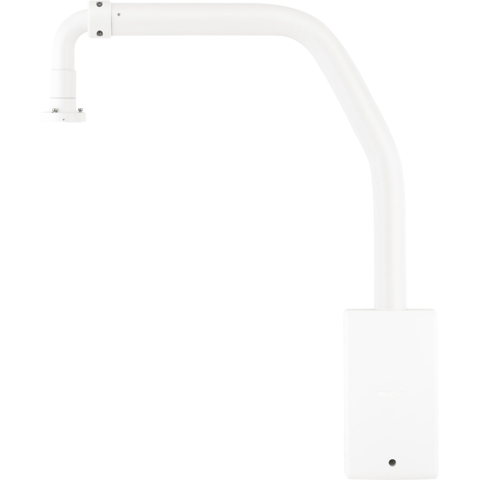 Hanwha Techwin Parapet/Rooftop Mount for Network Camera - White - Height Adjustable - Aluminum