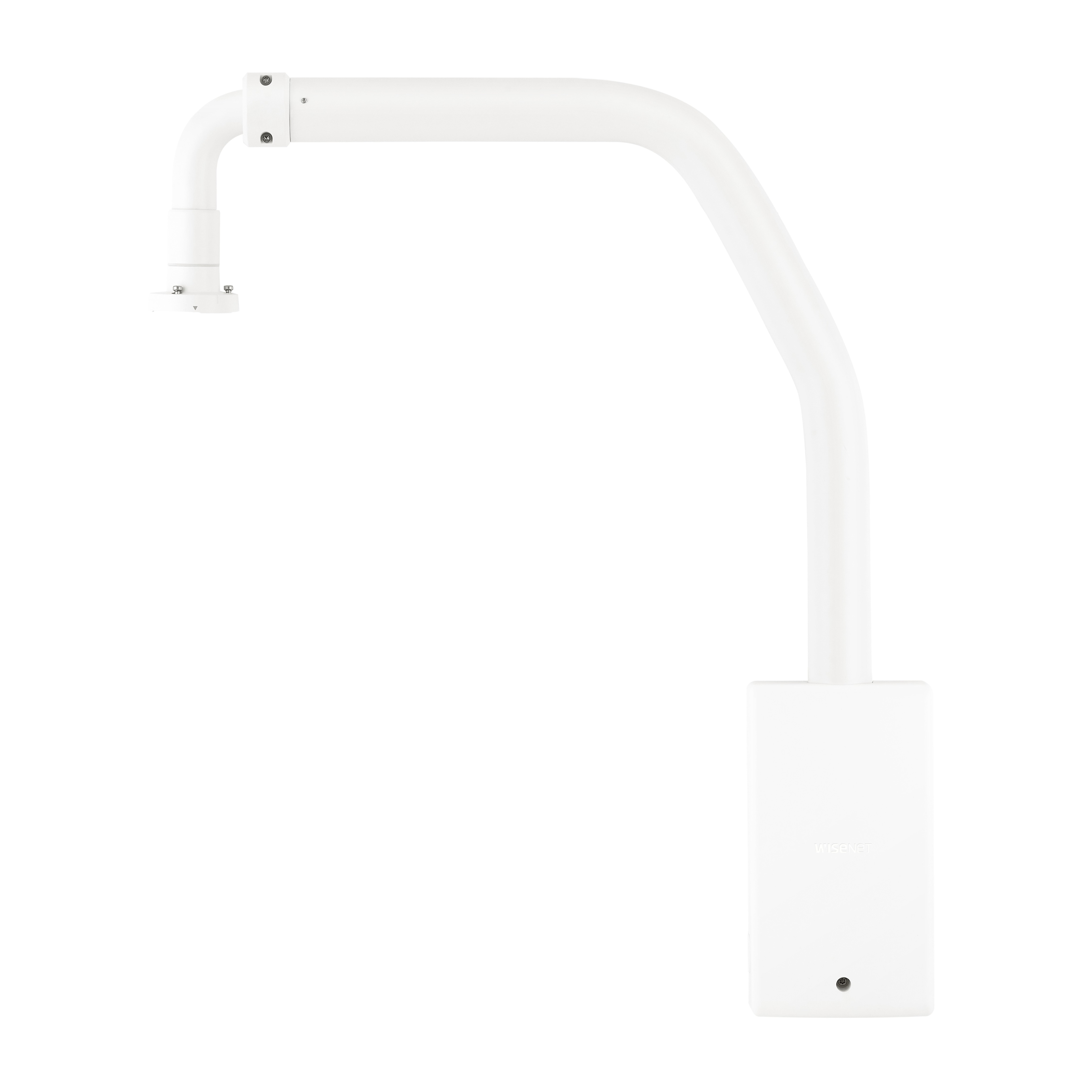 Hanwha Techwin Parapet/Rooftop Mount for Network Camera - White - Height Adjustable - Aluminum