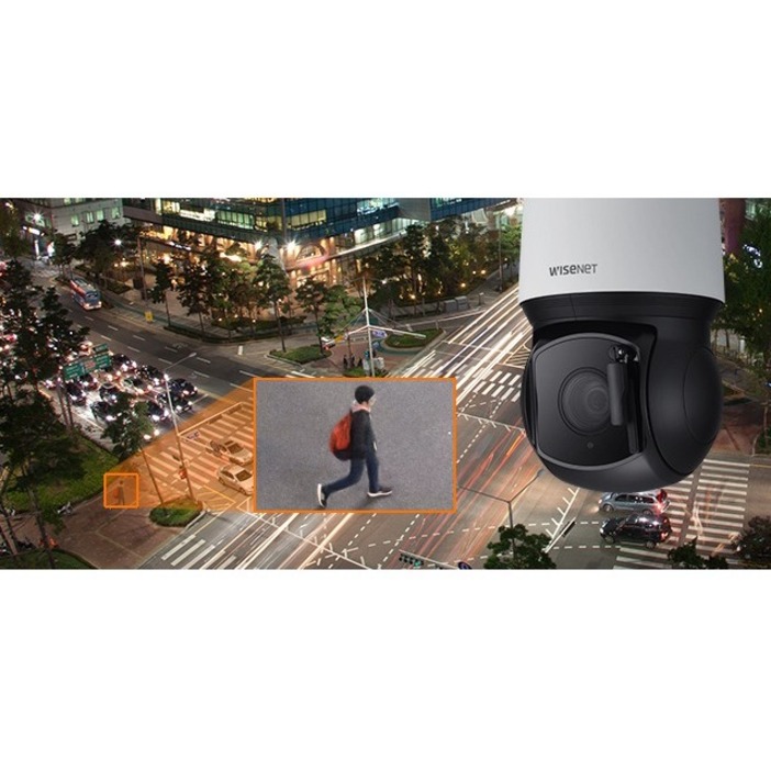 Wisenet XNP-6400RW 2 Megapixel Indoor/Outdoor Full HD Network Camera - Color, Monochrome - Dome - White, Black - 656.17 ft Infrared Night Vision - H.264, H.265, MJPEG - 1920 x 1080 - 4.25 mm- 170 mm Zoom Lens - 40x Optical - 60 fps - CMOS - Parapet Mount, Ceiling Mount, Roof Mount - IK10 - IP66