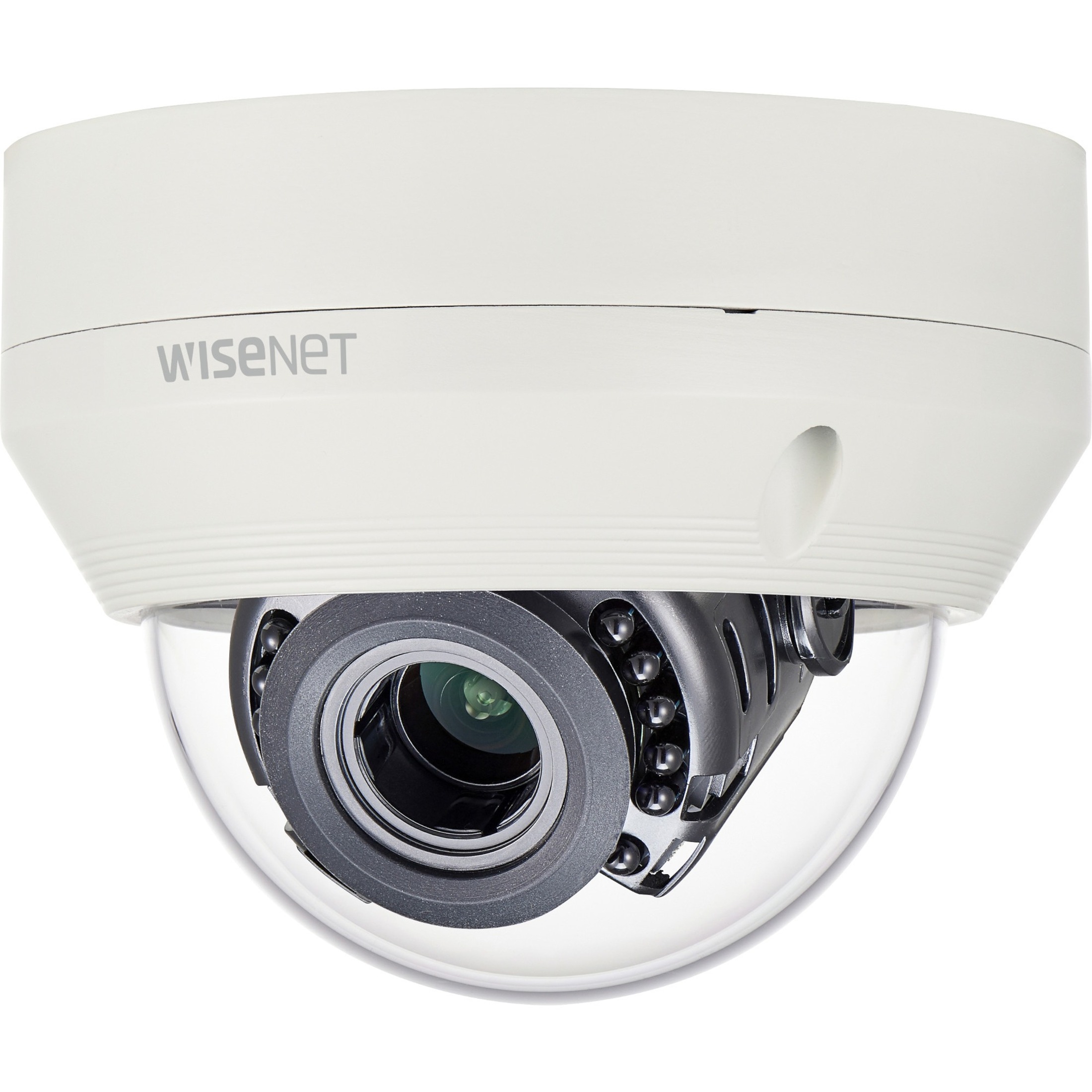 Wisenet SCV-6085R 2 Megapixel Indoor/Outdoor HD Surveillance Camera - Dome - Ivory - 98.43 ft Night Vision - 1920 x 1080 - 3.20 mm- 10 mm Varifocal Lens - 3.1x Optical - 30 fps - CMOS - Hanging Mount - Vandal Resistant - Day/Night, Motion Detection, Back Light Compensation (BLC), Highlight Compensation (HLC), Digital Wide Dynamic Range (D-WDR), Digital Noise Reduction, Defog, Privacy Masking, White Balance, Alarm Triggering, Built-in IR LED