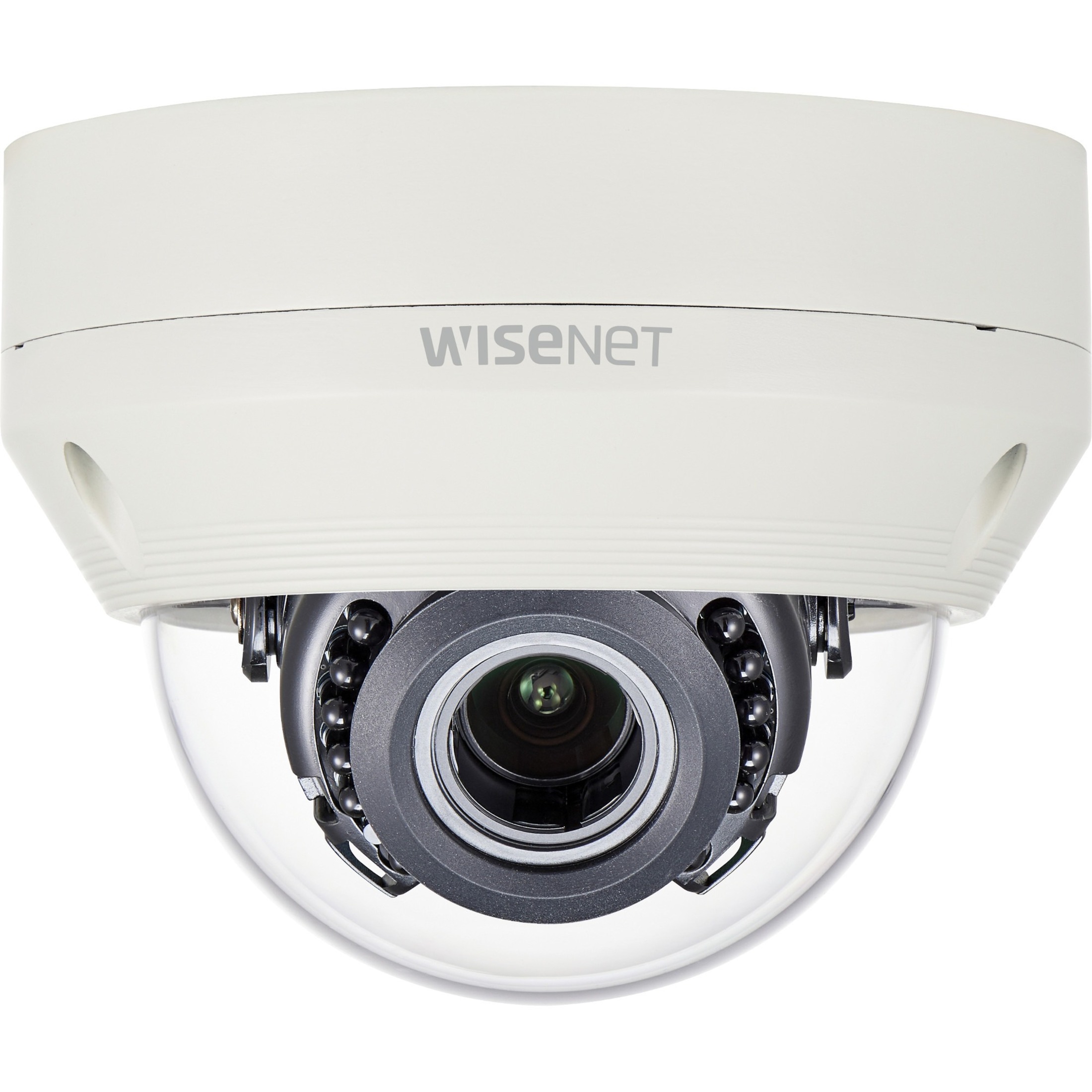 Wisenet SCV-6085R 2 Megapixel Indoor/Outdoor HD Surveillance Camera - Dome - Ivory - 98.43 ft Night Vision - 1920 x 1080 - 3.20 mm- 10 mm Varifocal Lens - 3.1x Optical - 30 fps - CMOS - Hanging Mount - Vandal Resistant - Day/Night, Motion Detection, Back Light Compensation (BLC), Highlight Compensation (HLC), Digital Wide Dynamic Range (D-WDR), Digital Noise Reduction, Defog, Privacy Masking, White Balance, Alarm Triggering, Built-in IR LED