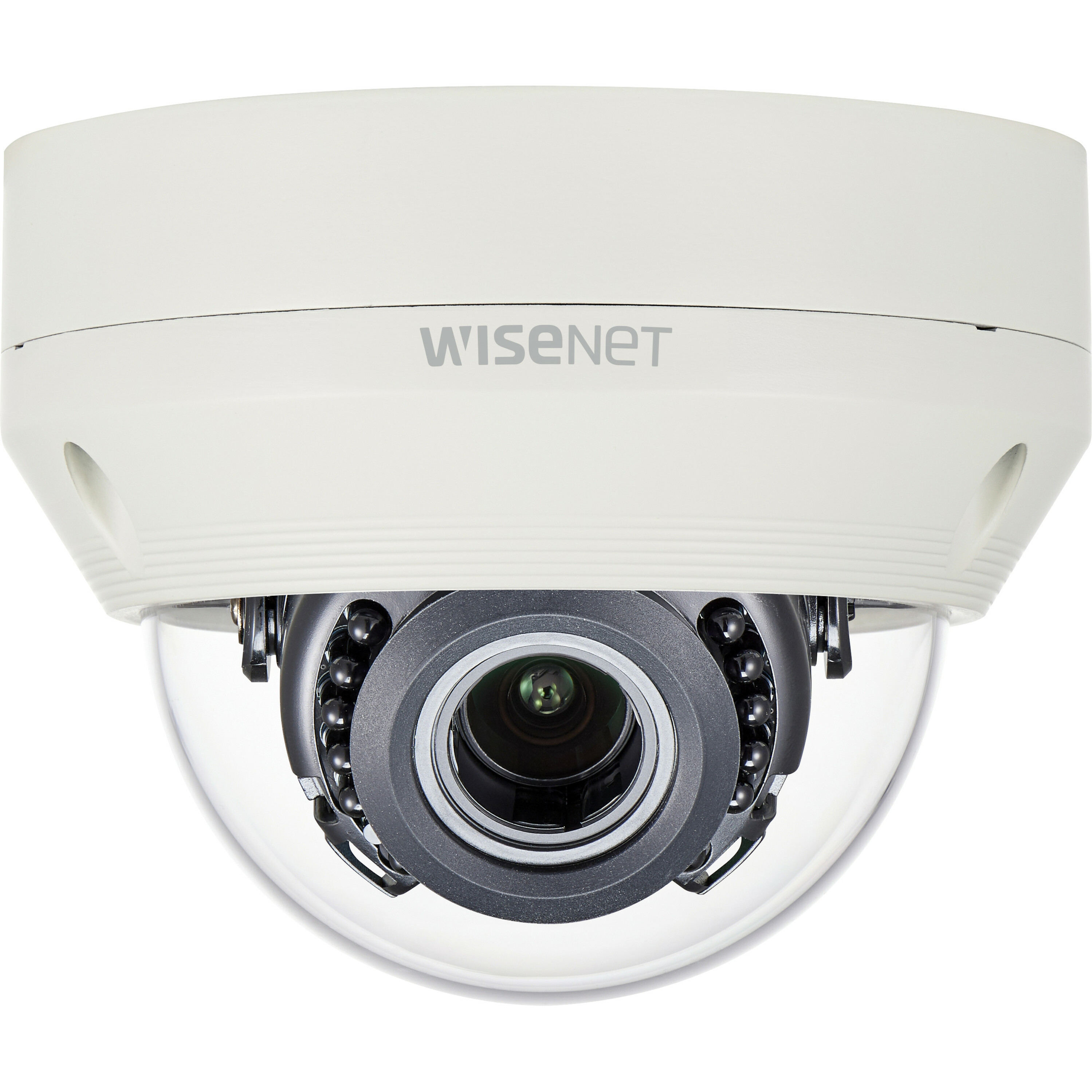Wisenet SCV-6085R 2 Megapixel Indoor/Outdoor HD Surveillance Camera - Dome - Ivory - 98.43 ft Night Vision - 1920 x 1080 - 3.20 mm- 10 mm Varifocal Lens - 3.1x Optical - 30 fps - CMOS - Hanging Mount - Vandal Resistant - Day/Night, Motion Detection, Back Light Compensation (BLC), Highlight Compensation (HLC), Digital Wide Dynamic Range (D-WDR), Digital Noise Reduction, Defog, Privacy Masking, White Balance, Alarm Triggering, Built-in IR LED