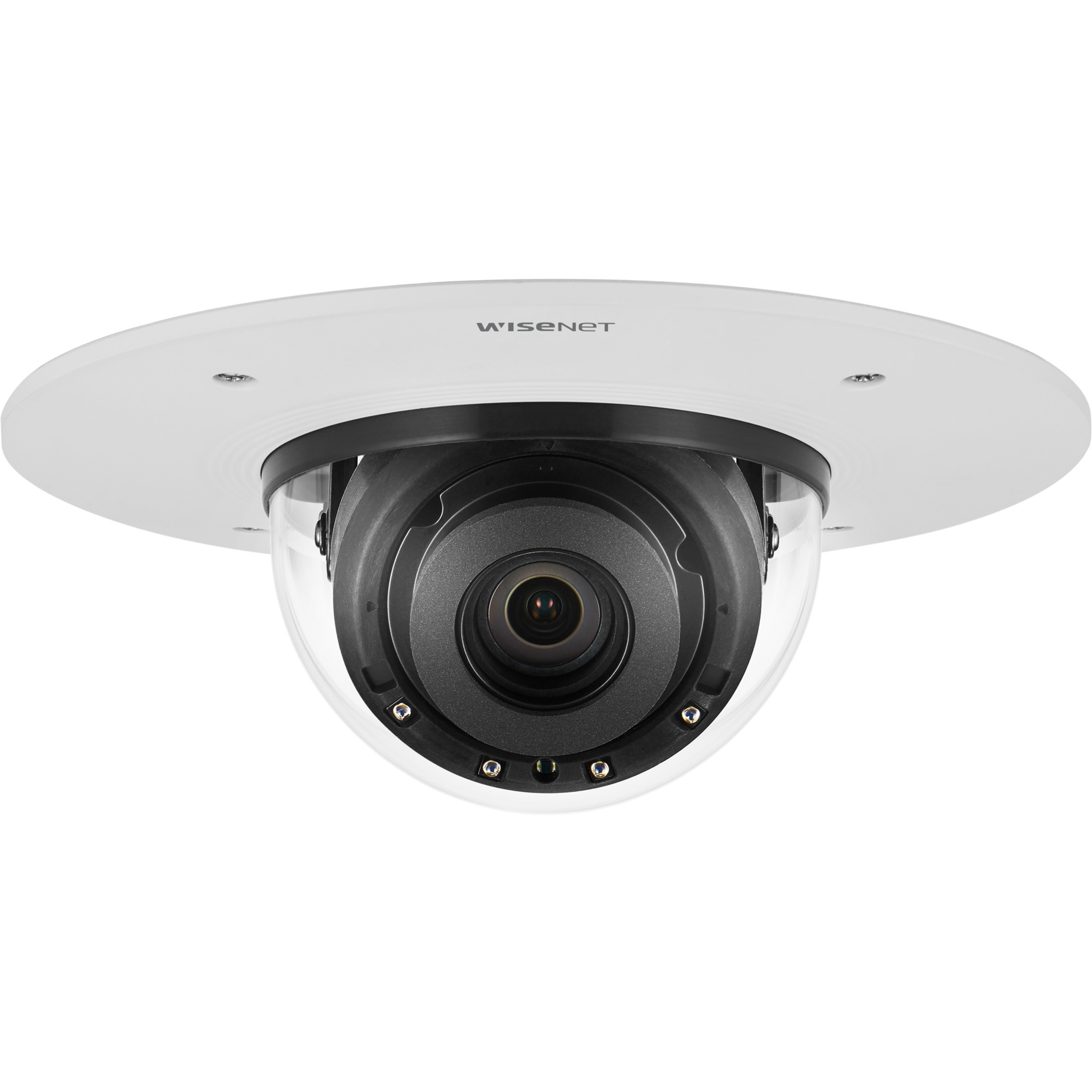 Wisenet PND-A6081RF 2 Megapixel Indoor/Outdoor HD Network Camera - Color - Dome - White - 131.23 ft Night Vision - H.265, H.264, MJPEG - 1920 x 1080 - 4.38 mm- 9.33 mm Varifocal Lens - 2.1x Optical - 120 fps - CMOS - IK10 - IP52