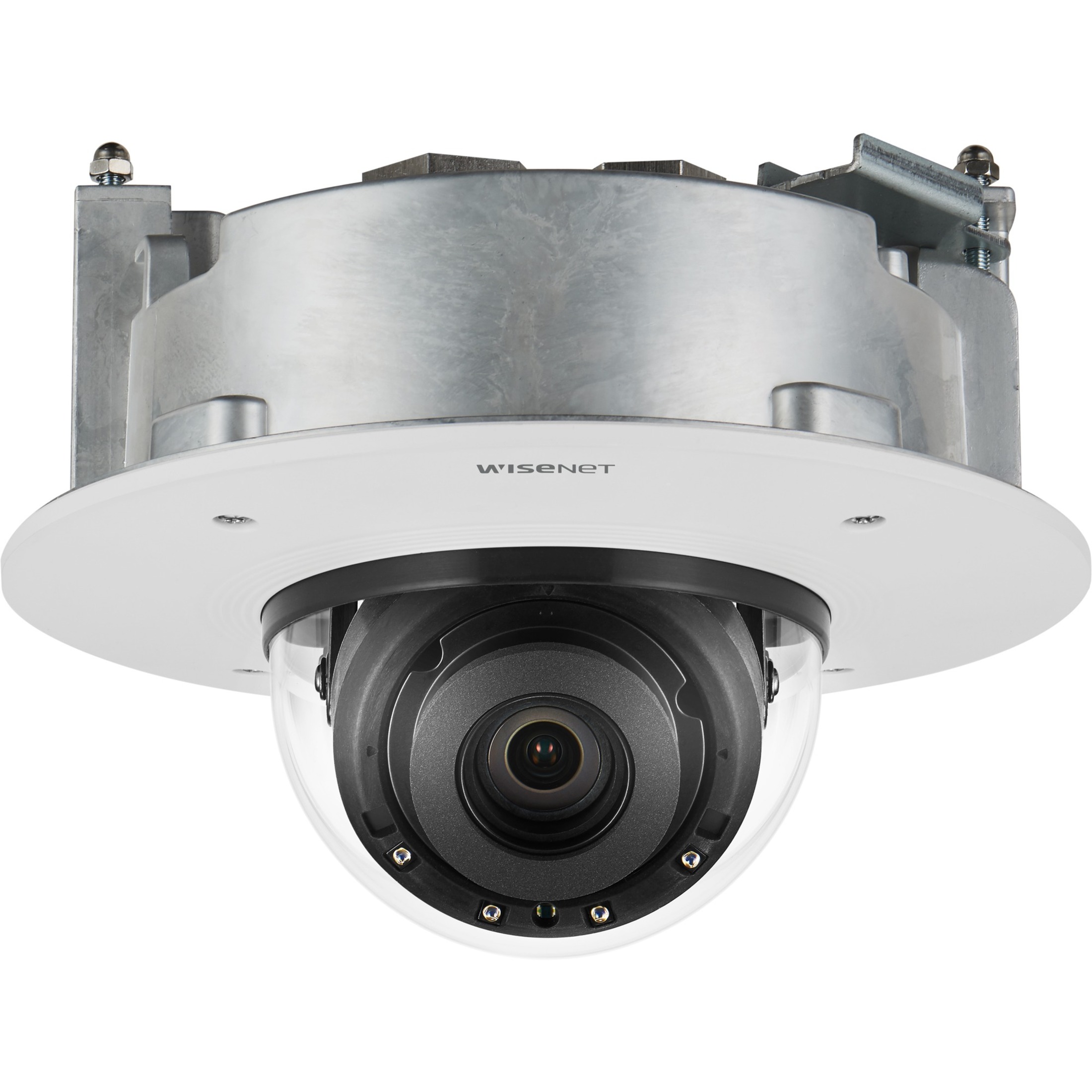 Wisenet PND-A6081RF 2 Megapixel Indoor/Outdoor HD Network Camera - Color - Dome - White - 131.23 ft Night Vision - H.265, H.264, MJPEG - 1920 x 1080 - 4.38 mm- 9.33 mm Varifocal Lens - 2.1x Optical - 120 fps - CMOS - IK10 - IP52