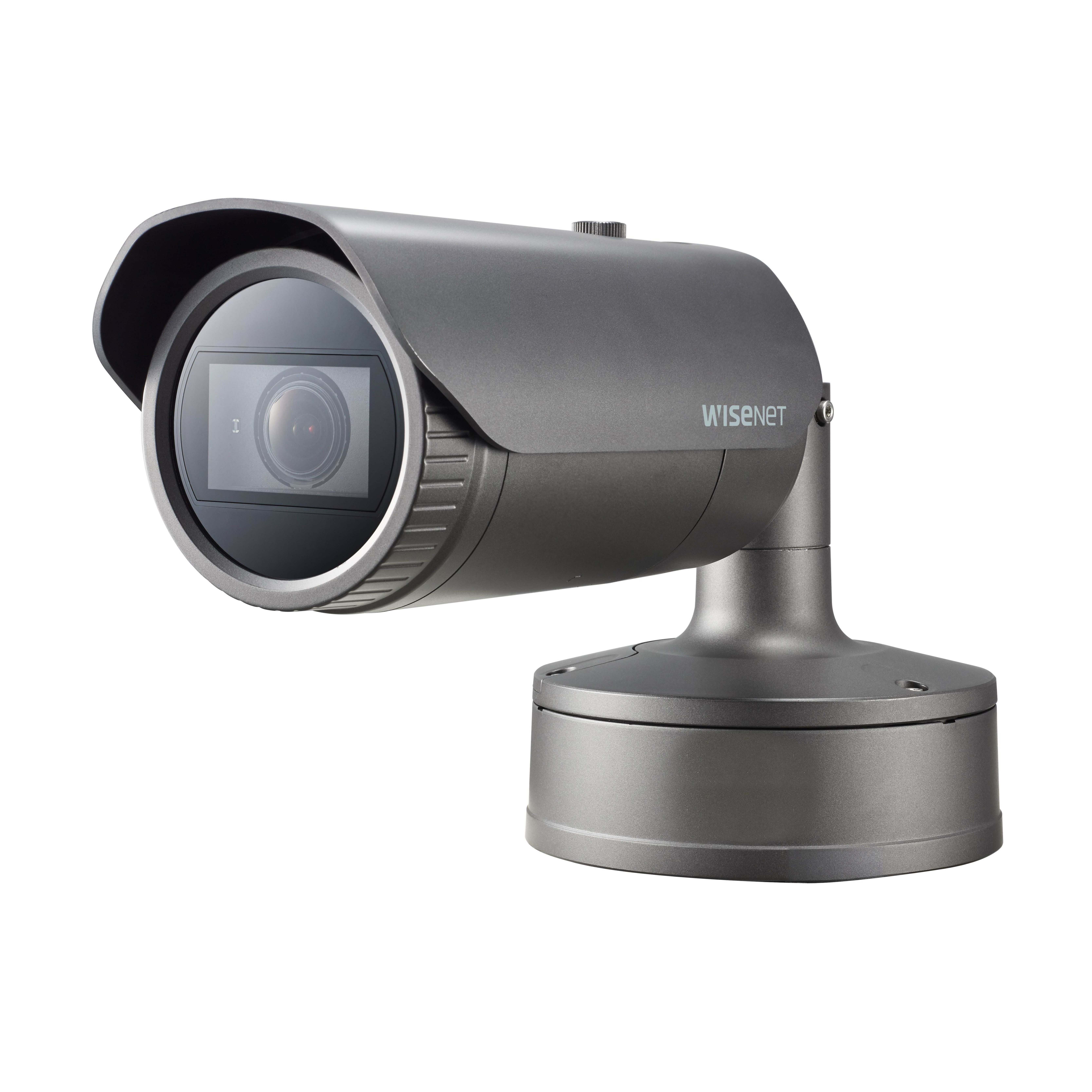 Wisenet PNO-A6081R 2 Megapixel Indoor/Outdoor HD Network Camera - Color - Bullet - Dark Gray - 131.23 ft Night Vision - H.265, H.264, MJPEG - 1920 x 1080 - 4.38 mm- 9.33 mm Varifocal Lens - 2.1x Optical - 120 fps - CMOS - Pole Mount - IK10 - IP66, IP67, IP6K9K