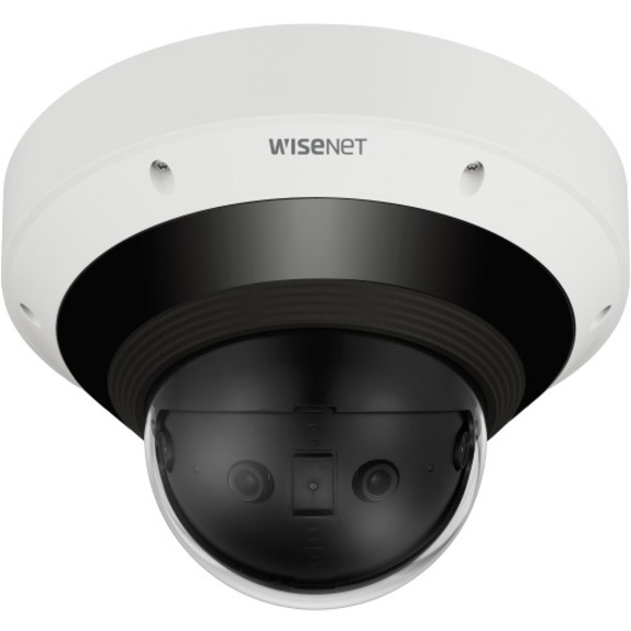 Hanwha Techwin PNM-9031RV 15 Megapixel Outdoor Network Camera - Color - Dome - White - TAA Compliant - 65.62 ft Infrared Night Vision - H.265, H.264, MJPEG, H.264 (MP), H.264 HP - 6720 x 2240 - 4.30 mm Fixed Lens - 20 fps - CMOS - Hanging Mount - IK10 - IP66 - Vandal Resistant