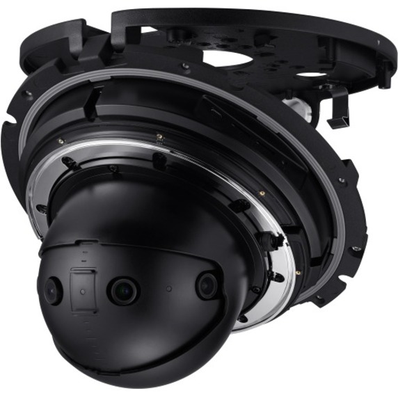 Hanwha Techwin PNM-9031RV 15 Megapixel Outdoor Network Camera - Color - Dome - White - TAA Compliant - 65.62 ft Infrared Night Vision - H.265, H.264, MJPEG, H.264 (MP), H.264 HP - 6720 x 2240 - 4.30 mm Fixed Lens - 20 fps - CMOS - Hanging Mount - IK10 - IP66 - Vandal Resistant