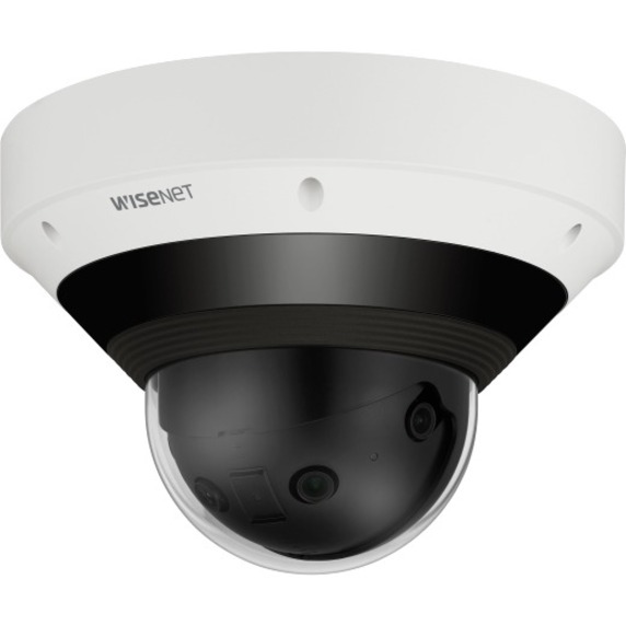 Hanwha Techwin PNM-9031RV 15 Megapixel Outdoor Network Camera - Color - Dome - White - TAA Compliant - 65.62 ft Infrared Night Vision - H.265, H.264, MJPEG, H.264 (MP), H.264 HP - 6720 x 2240 - 4.30 mm Fixed Lens - 20 fps - CMOS - Hanging Mount - IK10 - IP66 - Vandal Resistant