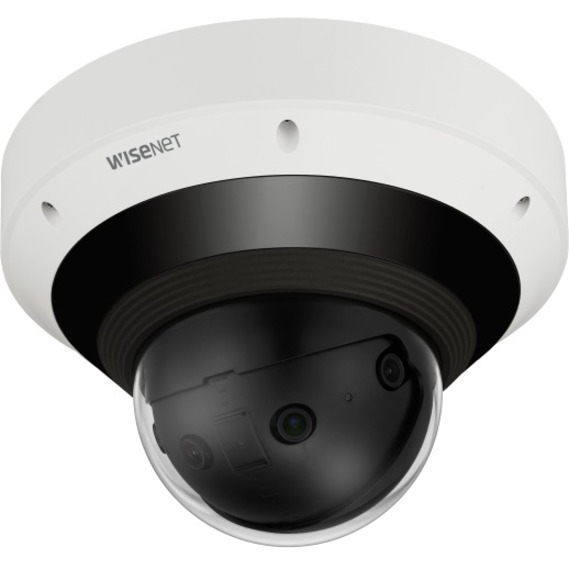Hanwha Techwin PNM-9031RV 15 Megapixel Outdoor Network Camera - Color - Dome - White - TAA Compliant - 65.62 ft Infrared Night Vision - H.265, H.264, MJPEG, H.264 (MP), H.264 HP - 6720 x 2240 - 4.30 mm Fixed Lens - 20 fps - CMOS - Hanging Mount - IK10 - IP66 - Vandal Resistant