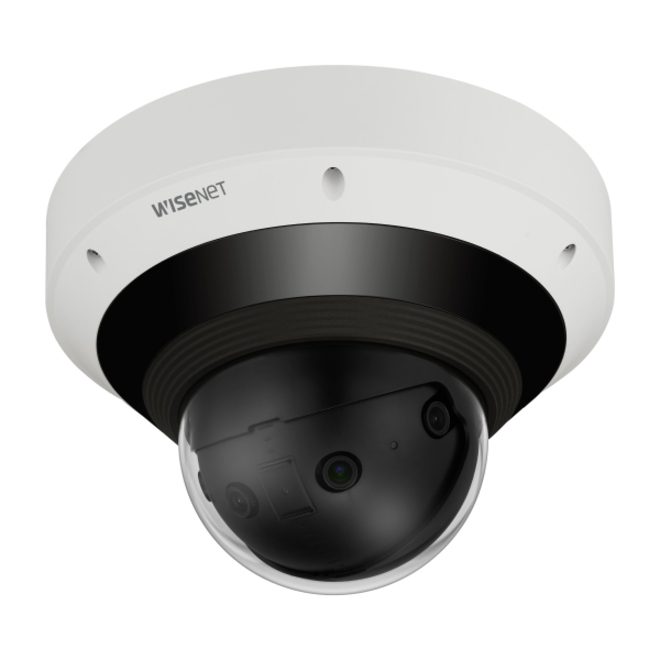 Hanwha Techwin PNM-9031RV 15 Megapixel Outdoor Network Camera - Color - Dome - White - TAA Compliant - 65.62 ft Infrared Night Vision - H.265, H.264, MJPEG, H.264 (MP), H.264 HP - 6720 x 2240 - 4.30 mm Fixed Lens - 20 fps - CMOS - Hanging Mount - IK10 - IP66 - Vandal Resistant