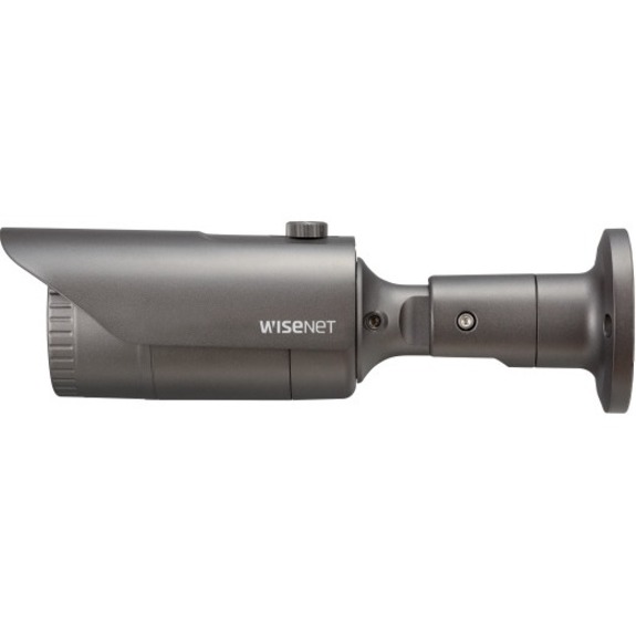 Wisenet QNO-6012R1 2 Megapixel Outdoor Full HD Network Camera - Color - Bullet - Dark Gray - 65.62 ft Infrared Night Vision - MJPEG, H.265, H.264, H.265H, H.265M, H.264H, H.264M - 1920 x 1080 - 2.80 mm Fixed Lens - 30 fps - CMOS - Backbox Mount, Pole Mount - IK10 - IP66
