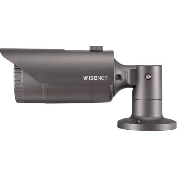 Wisenet QNO-6012R1 2 Megapixel Outdoor Full HD Network Camera - Color - Bullet - Dark Gray - 65.62 ft Infrared Night Vision - MJPEG, H.265, H.264, H.265H, H.265M, H.264H, H.264M - 1920 x 1080 - 2.80 mm Fixed Lens - 30 fps - CMOS - Backbox Mount, Pole Mount - IK10 - IP66