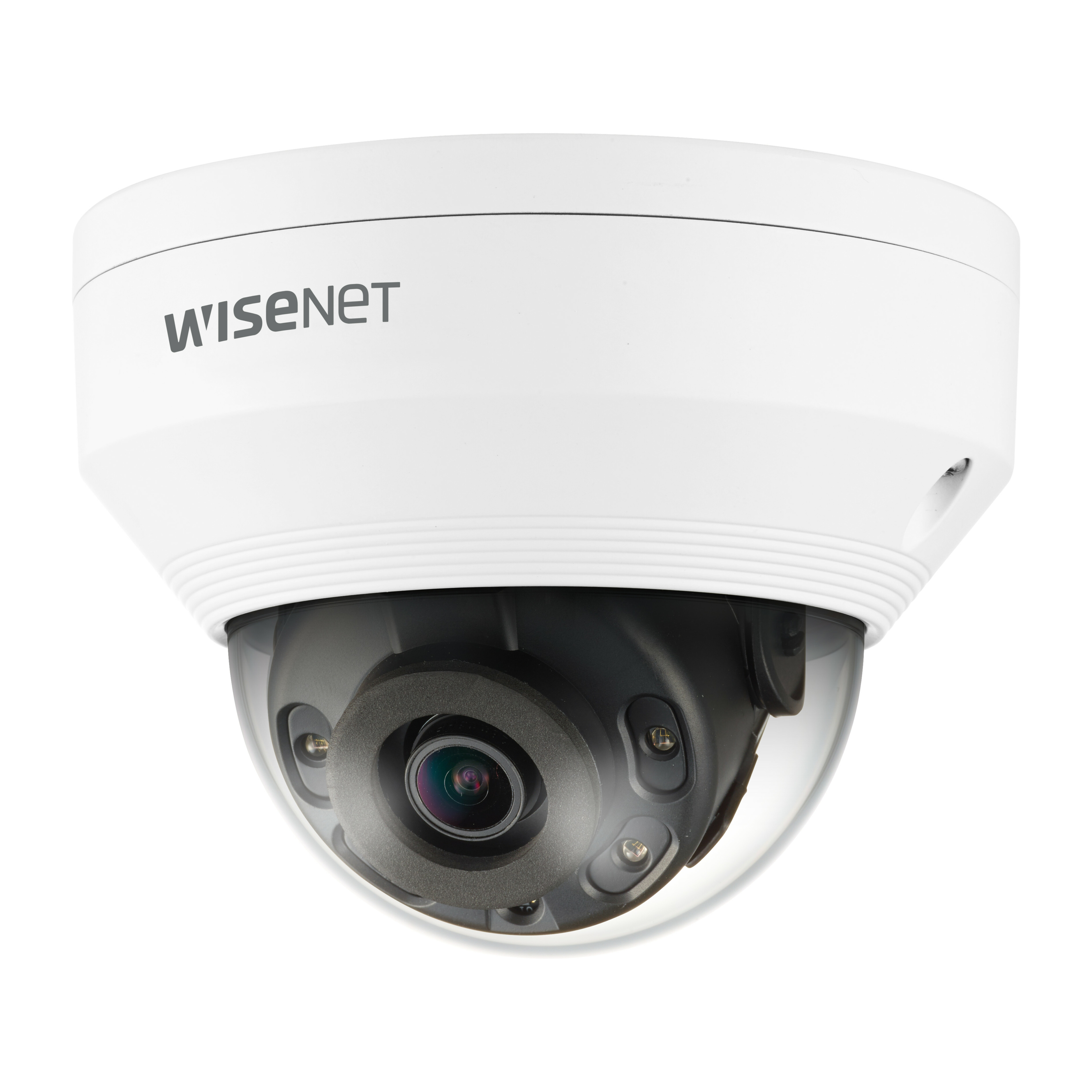 Wisenet QNV-6012R1 2 Megapixel Indoor/Outdoor Full HD Network Camera - Color - Dome - White - 65.62 ft Infrared Night Vision - H.264, H.265, MJPEG - 1920 x 1080 - 2.80 mm Fixed Lens - 30 fps - CMOS - Wall Mount, Pole Mount, Parapet Mount, Corner Mount, Box Mount, Ceiling Mount - IK10 - IP66 - Vandal Resistant